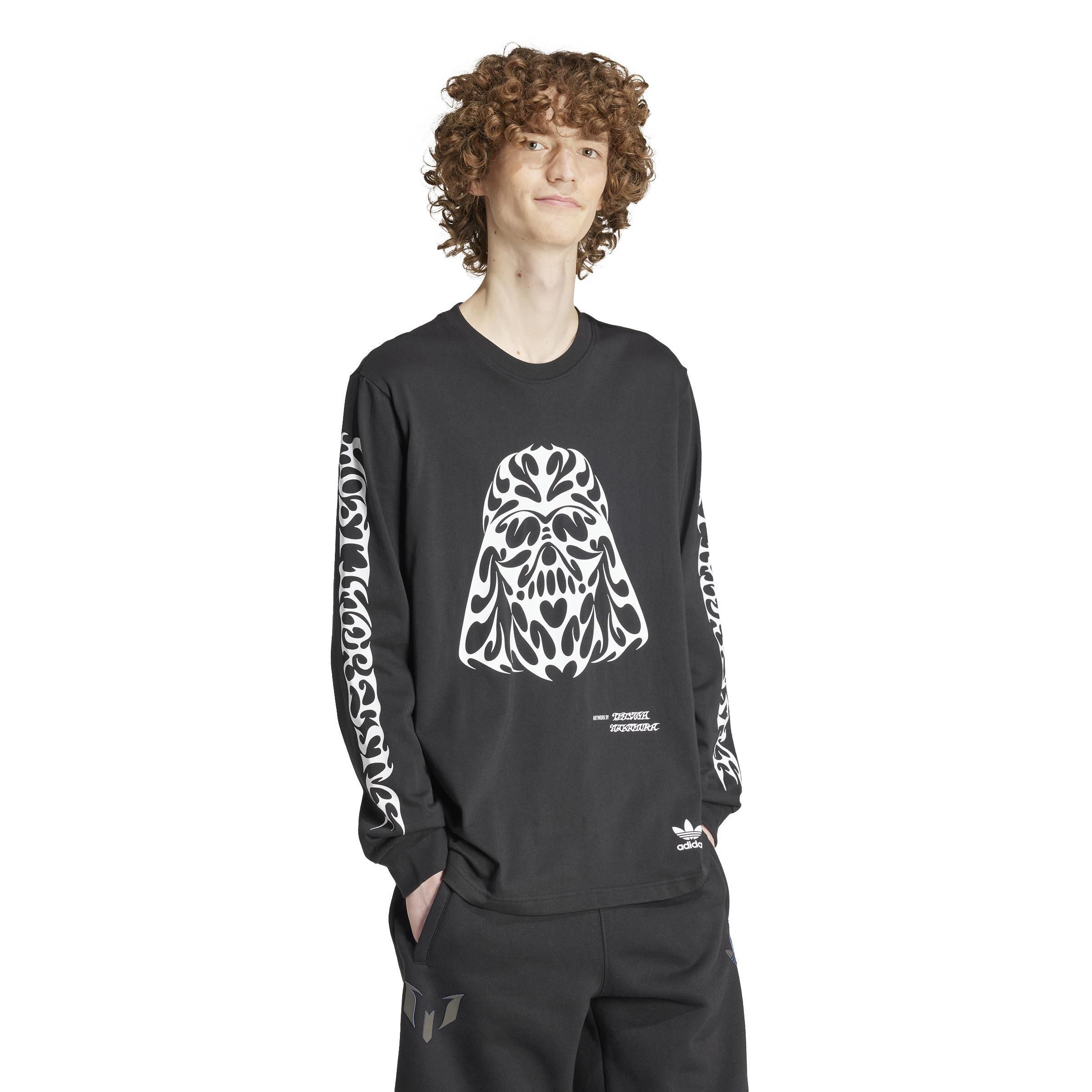 adidas Star Wars Nanzuka Long Sleeve T-Shirt, Black, A901_ONE, large image number 6