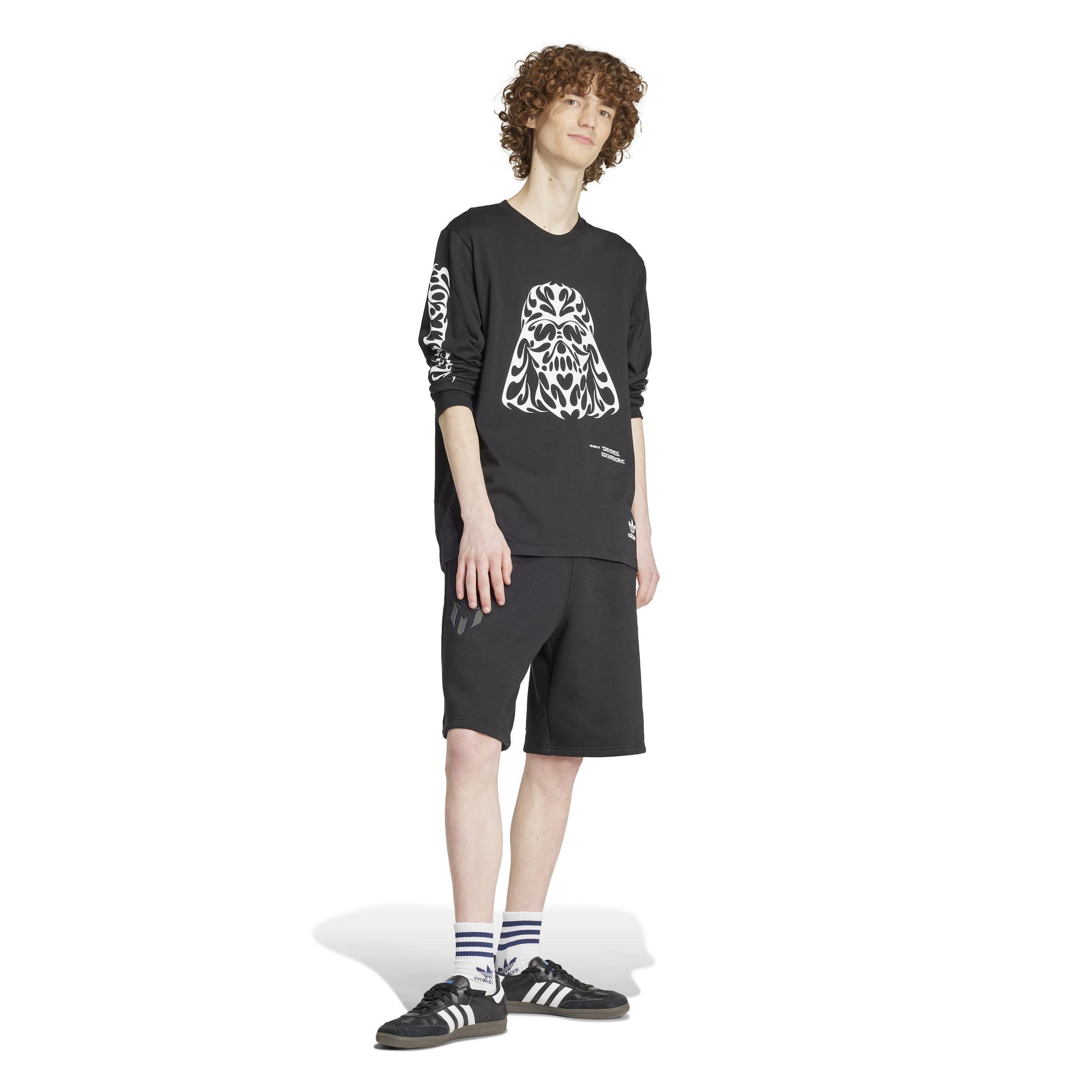 adidas Star Wars Nanzuka Long Sleeve T-Shirt, Black, A901_ONE, large image number 7