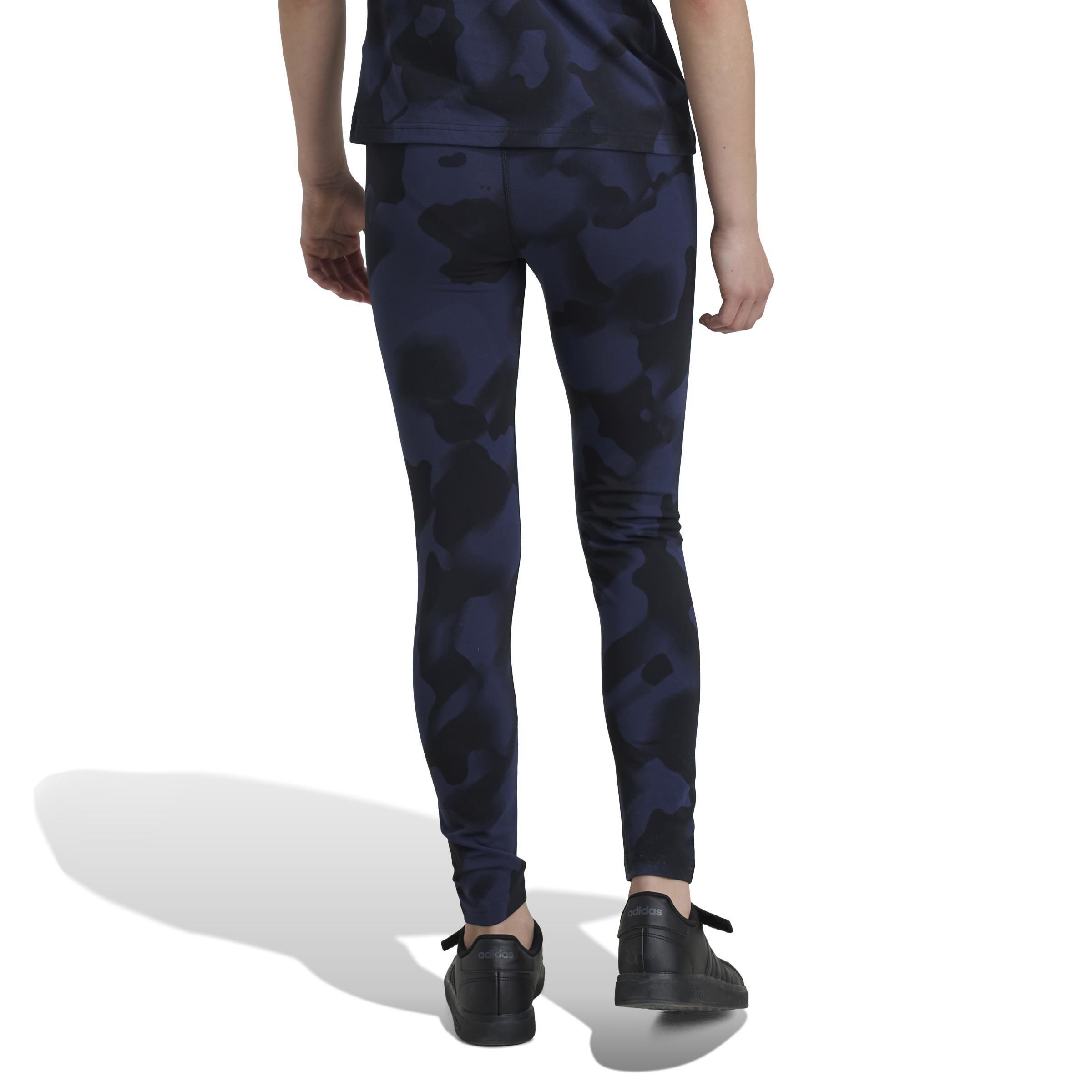 Kids Future Icons Camo Print 7/8 Leggings, Black, , large image number 2