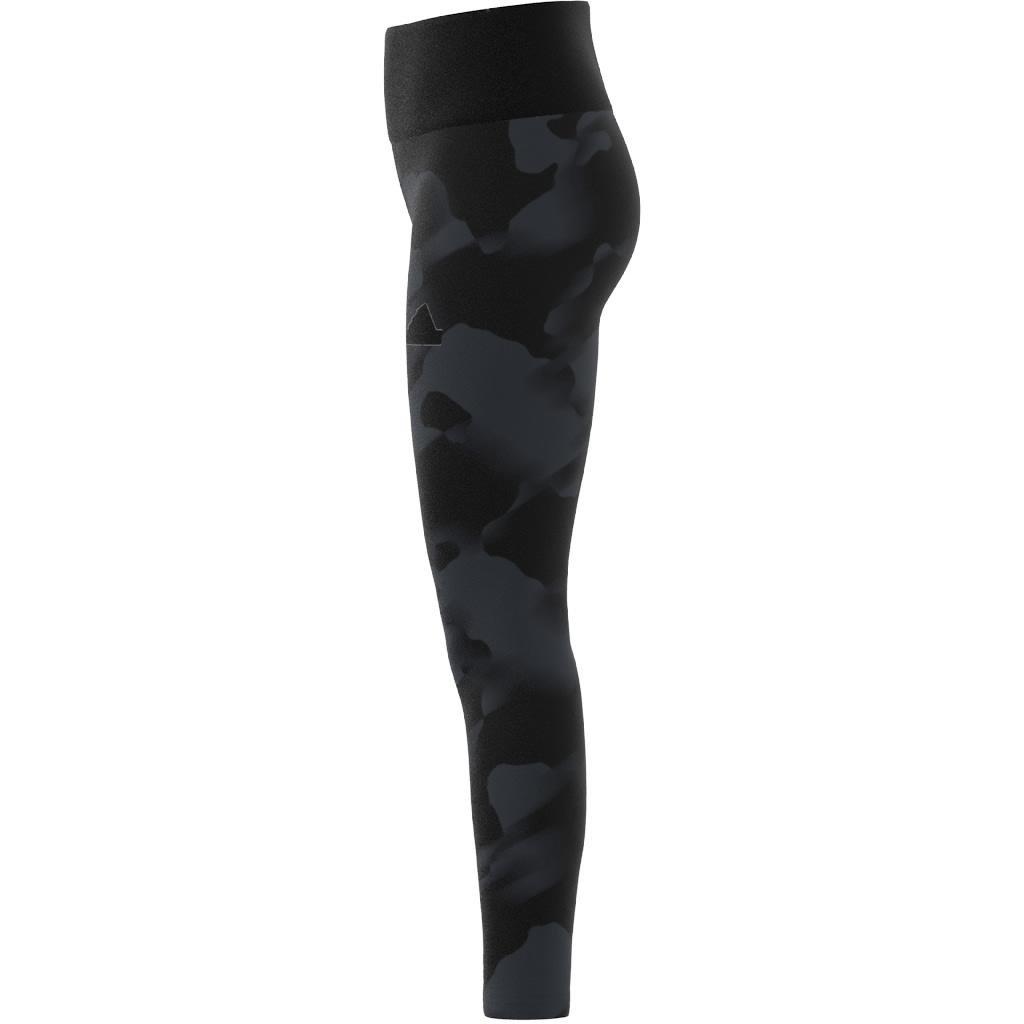 Kids Future Icons Camo Print 7/8 Leggings, Black, , large image number 9