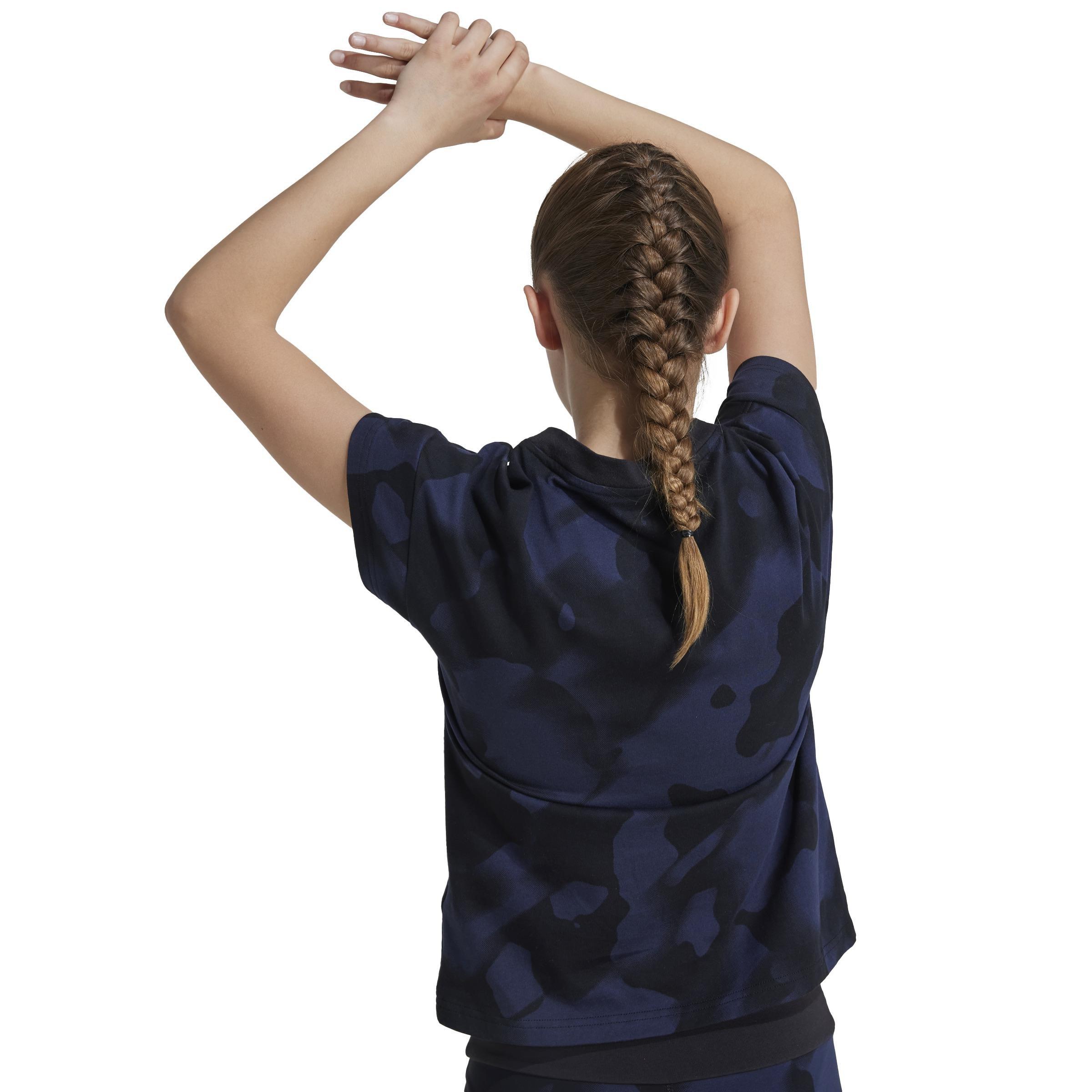 Kids Future Icons Camo Printed T-Shirt, Black, A901_ONE, large image number 5