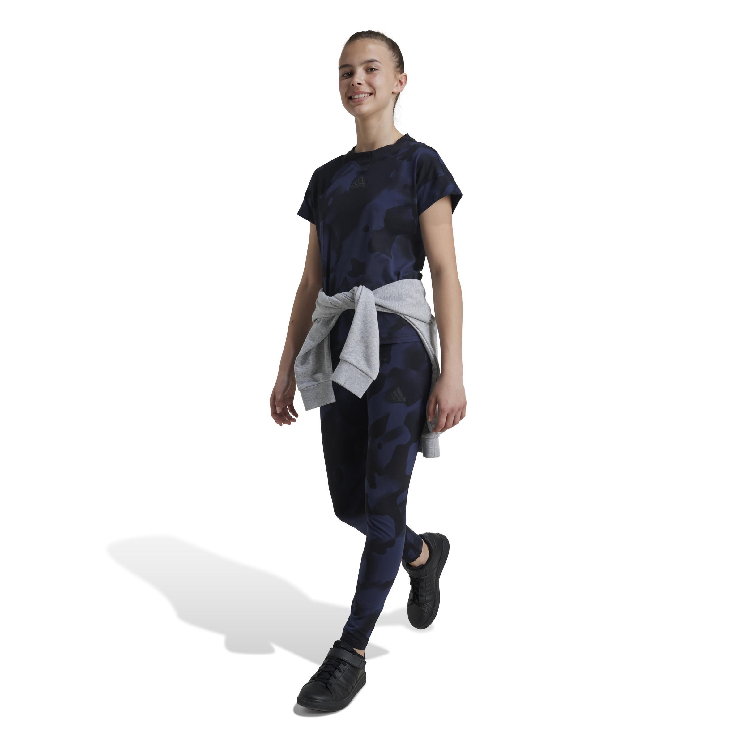 Kids Future Icons Camo Printed T-Shirt, Black, A901_ONE, large image number 9