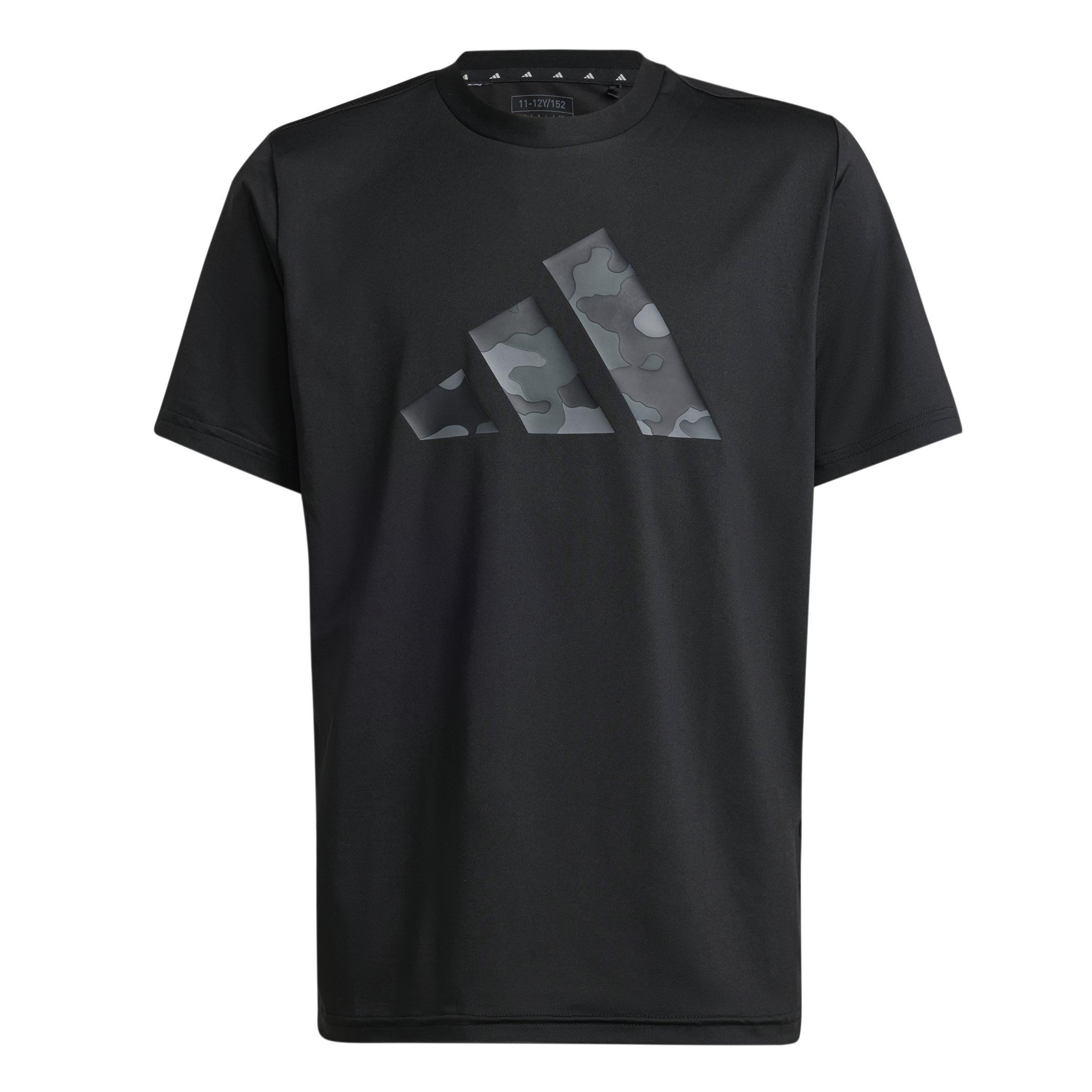 Unisex Kids Train Essentials Seasonal Print T-Shirt, Black, A901_ONE, large image number 1