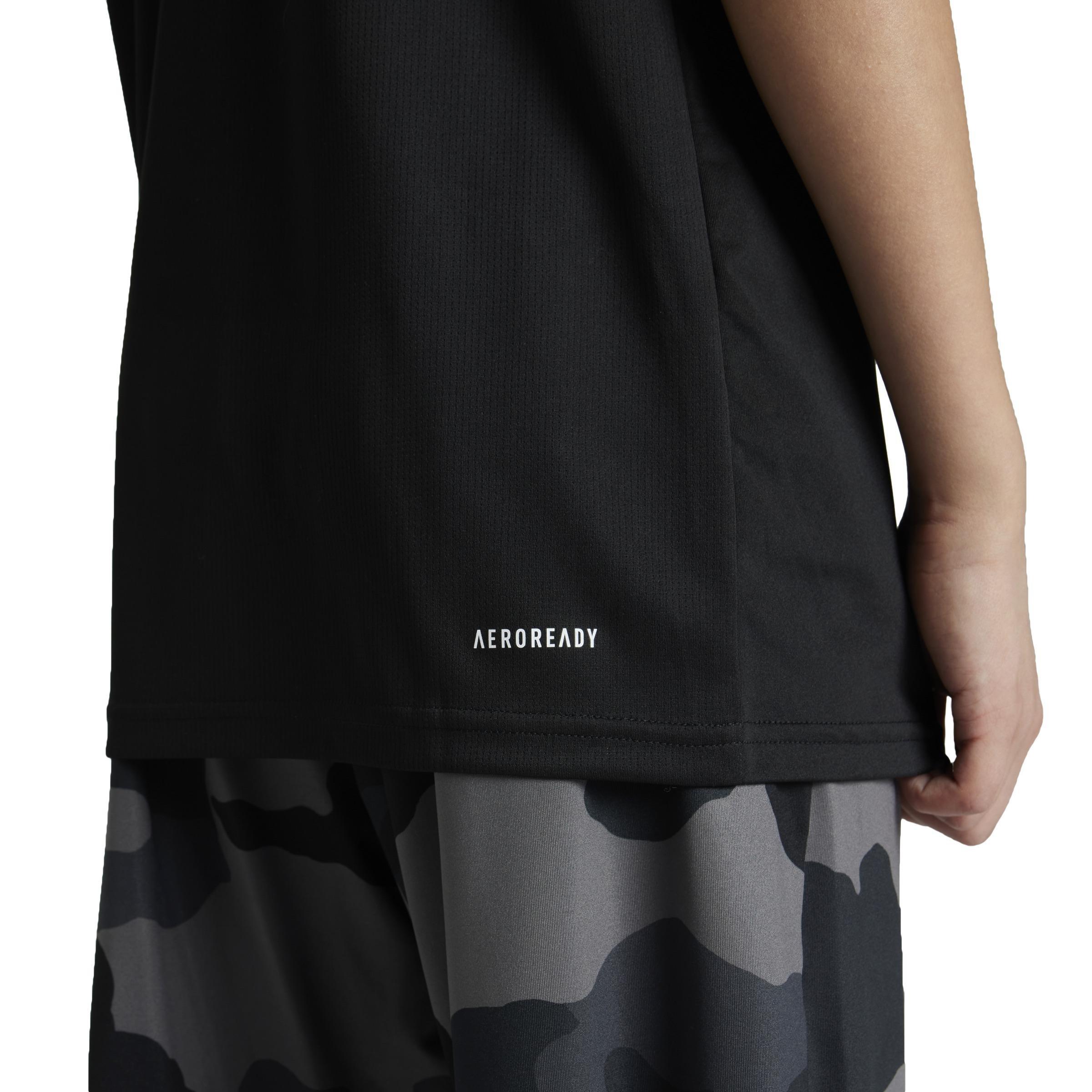 Unisex Kids Train Essentials Seasonal Print T-Shirt, Black, A901_ONE, large image number 4