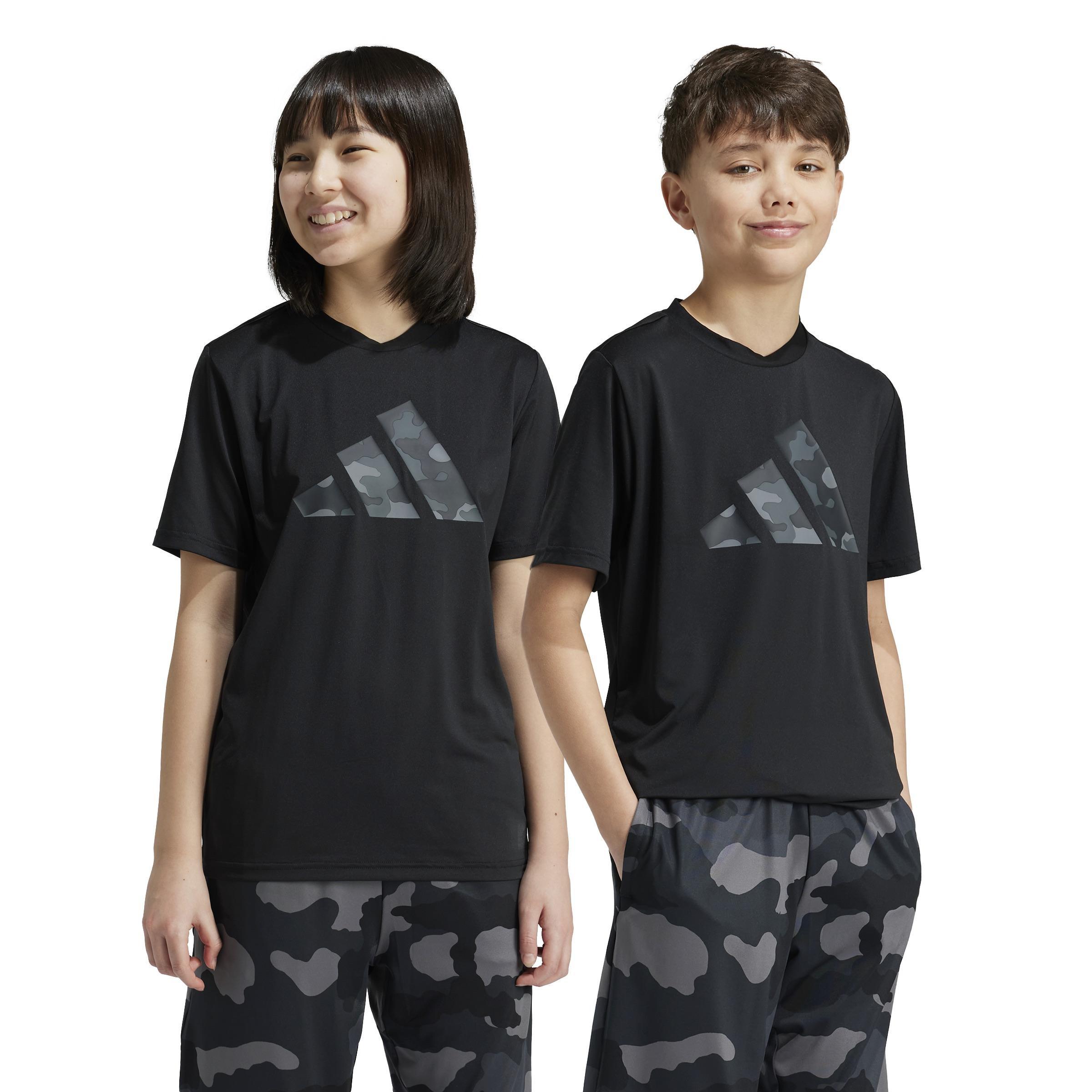 Unisex Kids Train Essentials Seasonal Print T-Shirt, Black, A901_ONE, large image number 6
