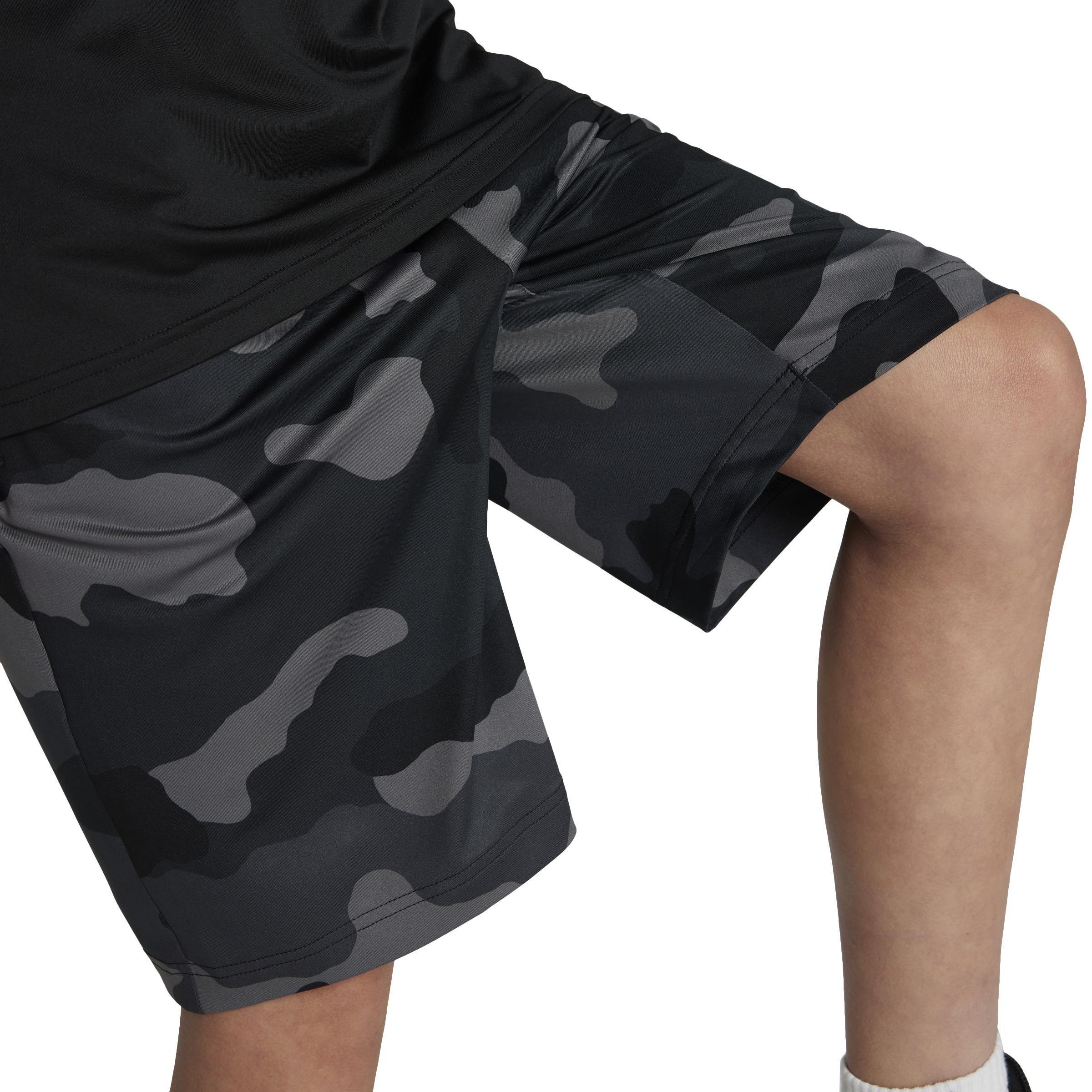 Unisex Kids Train Essentials Seasonal Print Shorts, Black, , large image number 3