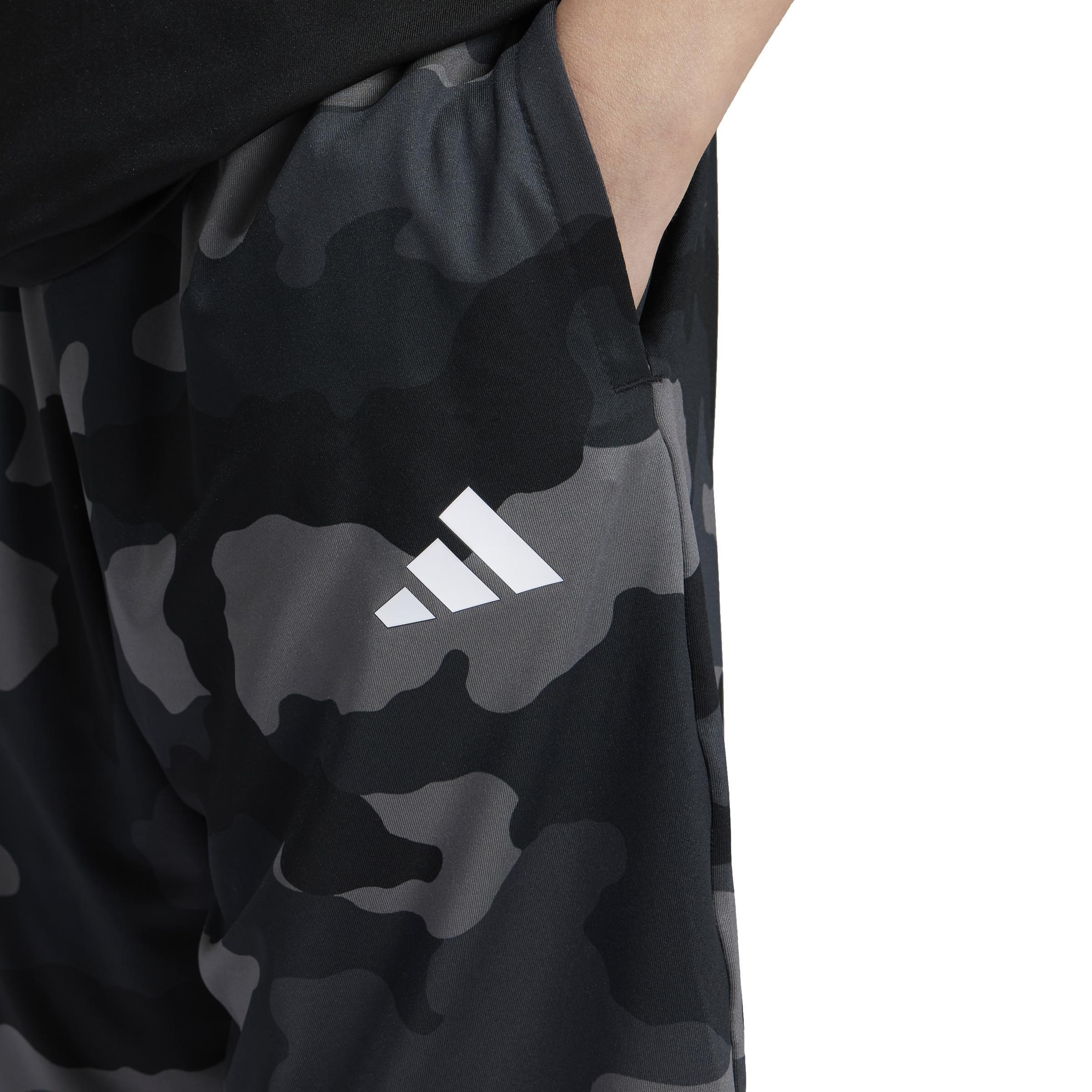 Unisex Kids Train Essentials Seasonal Print Shorts, Black, , large image number 4