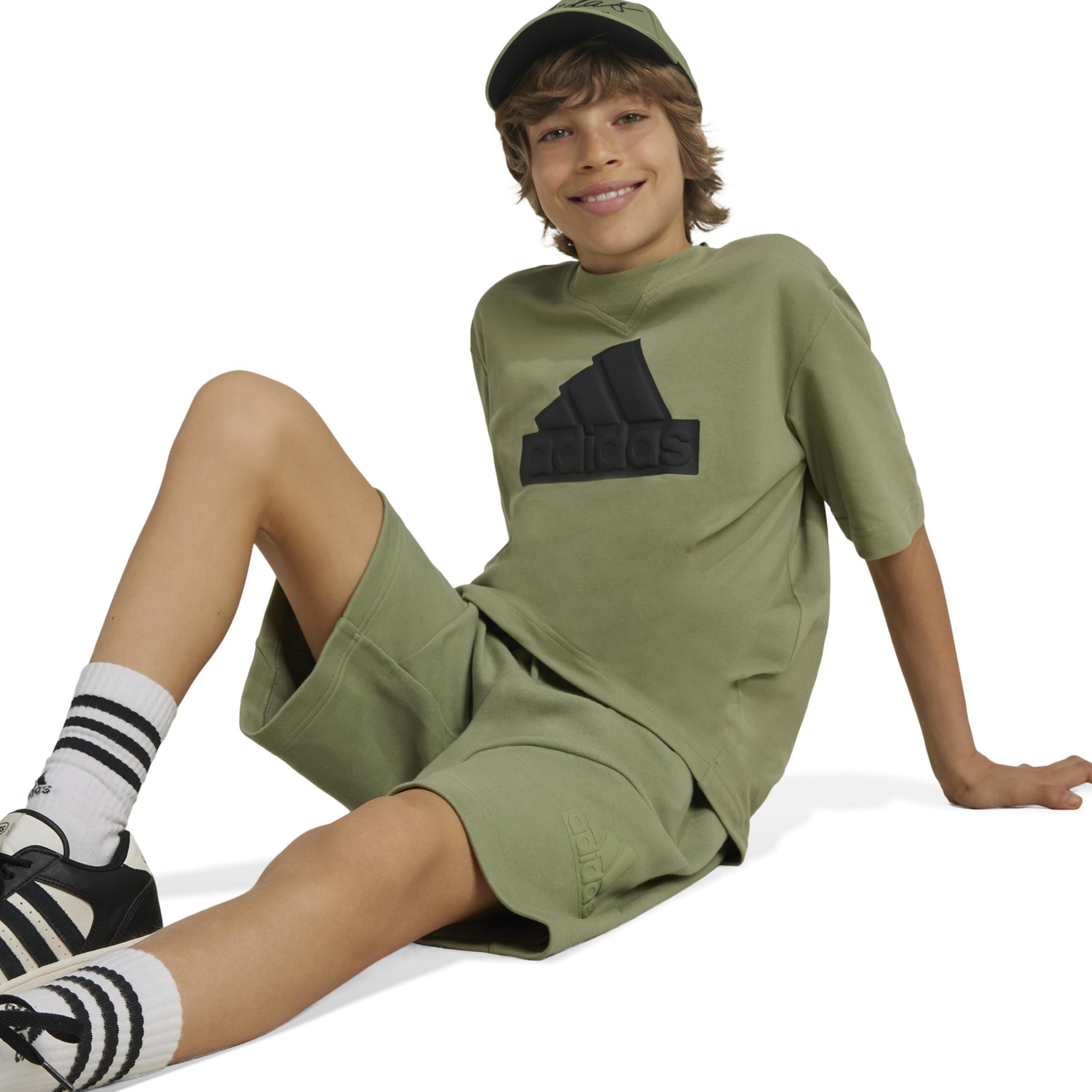 Unisex Kids Future Icons Logo Piqu&eacute; T-Shirt, Green, A901_ONE, large image number 7