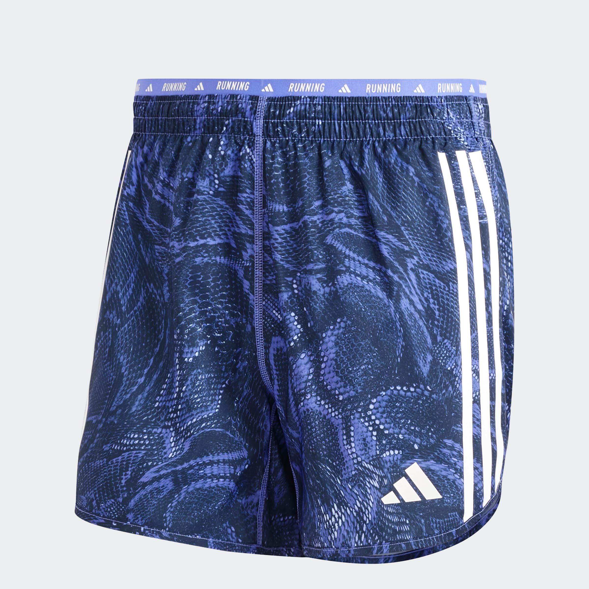 Own the Run Excite Allover Print AEROREADY Shorts, Blue, A901_ONE, large image number 0