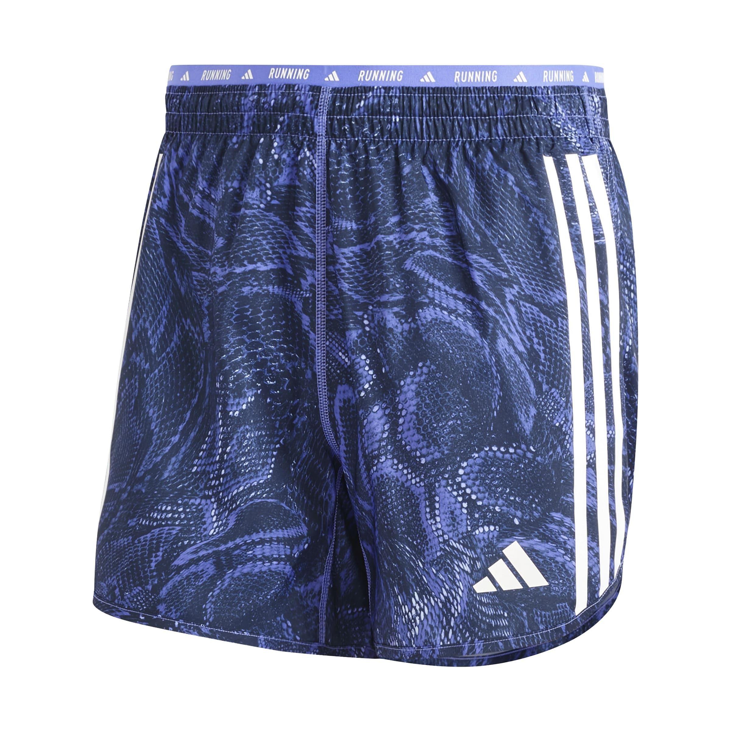 Own the Run Excite Allover Print AEROREADY Shorts, Blue, A901_ONE, large image number 1