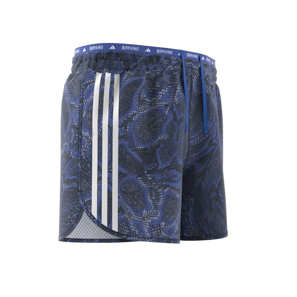 Own the Run Excite Allover Print AEROREADY Shorts, Blue, A901_ONE, large image number 5