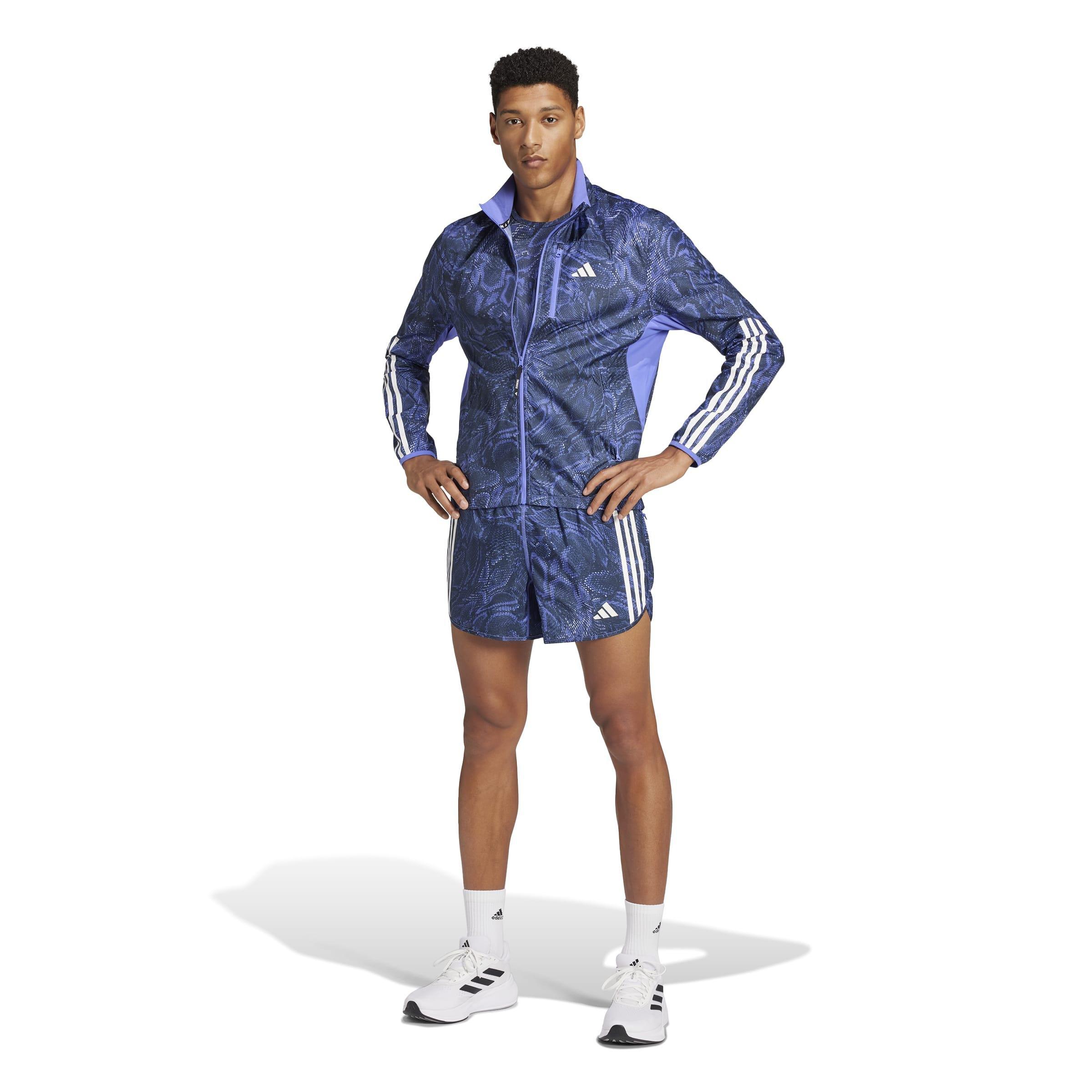 Own the Run Excite Allover Print AEROREADY Shorts, Blue, A901_ONE, large image number 14