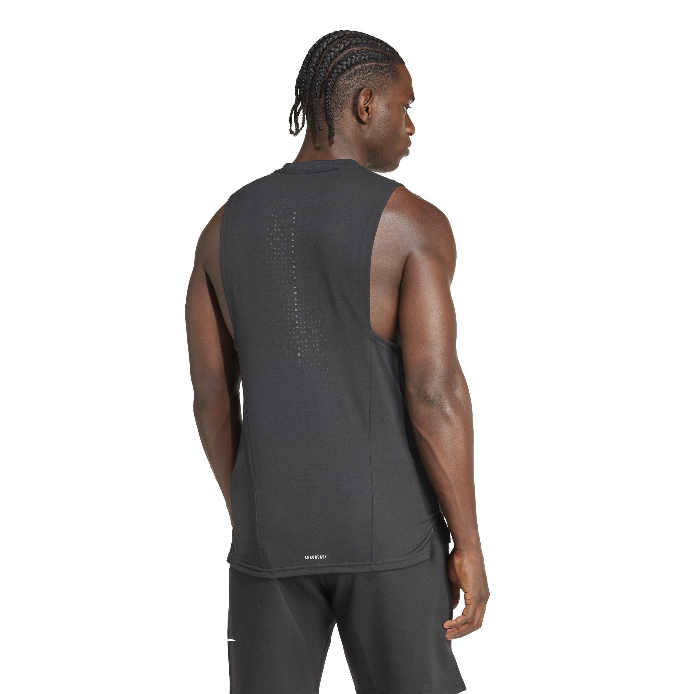 Aeroready Hiit Graphic Tank Top, Black, , large image number 3
