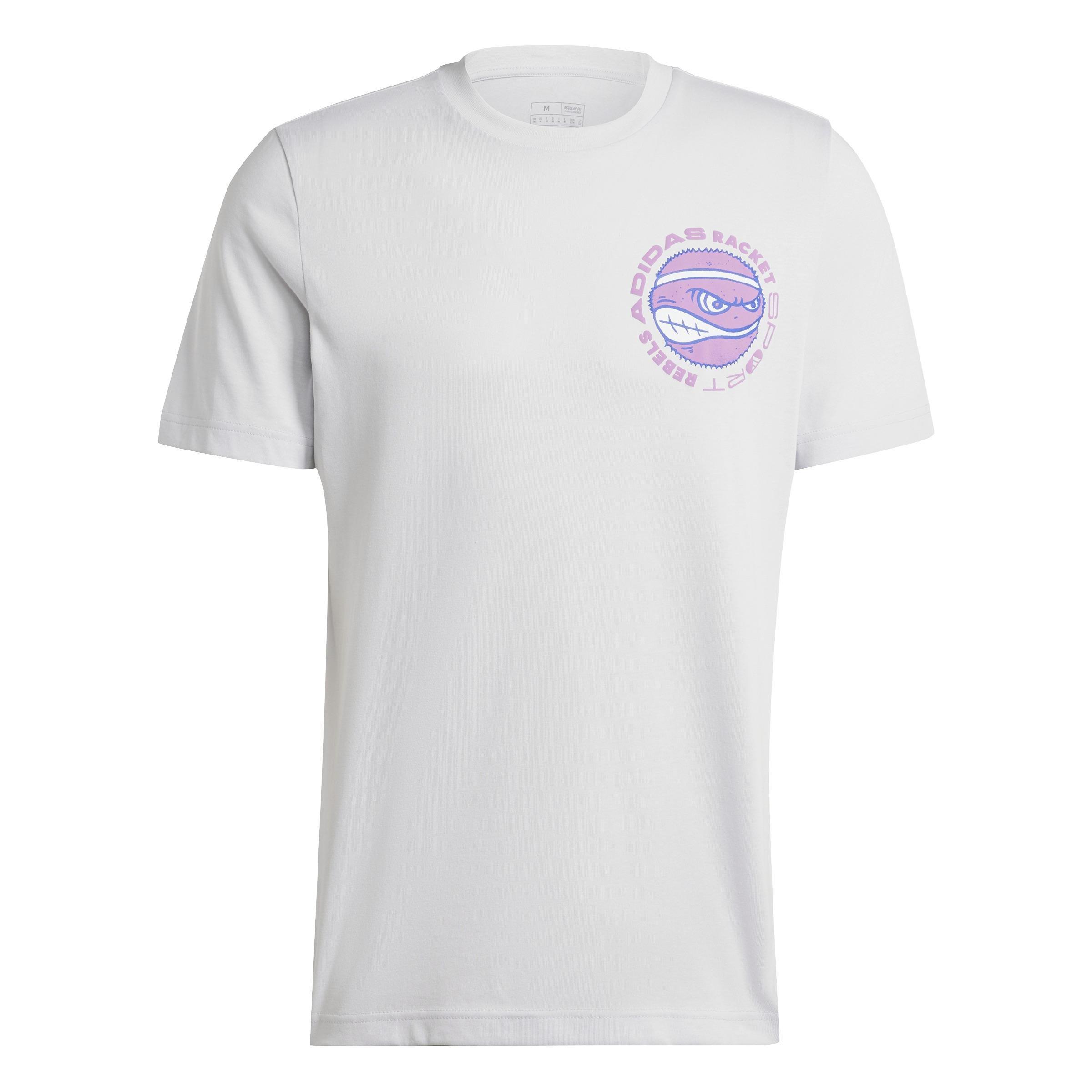Racket Sport Rebels Graphic T-Shirt, Grey, , large image number 0