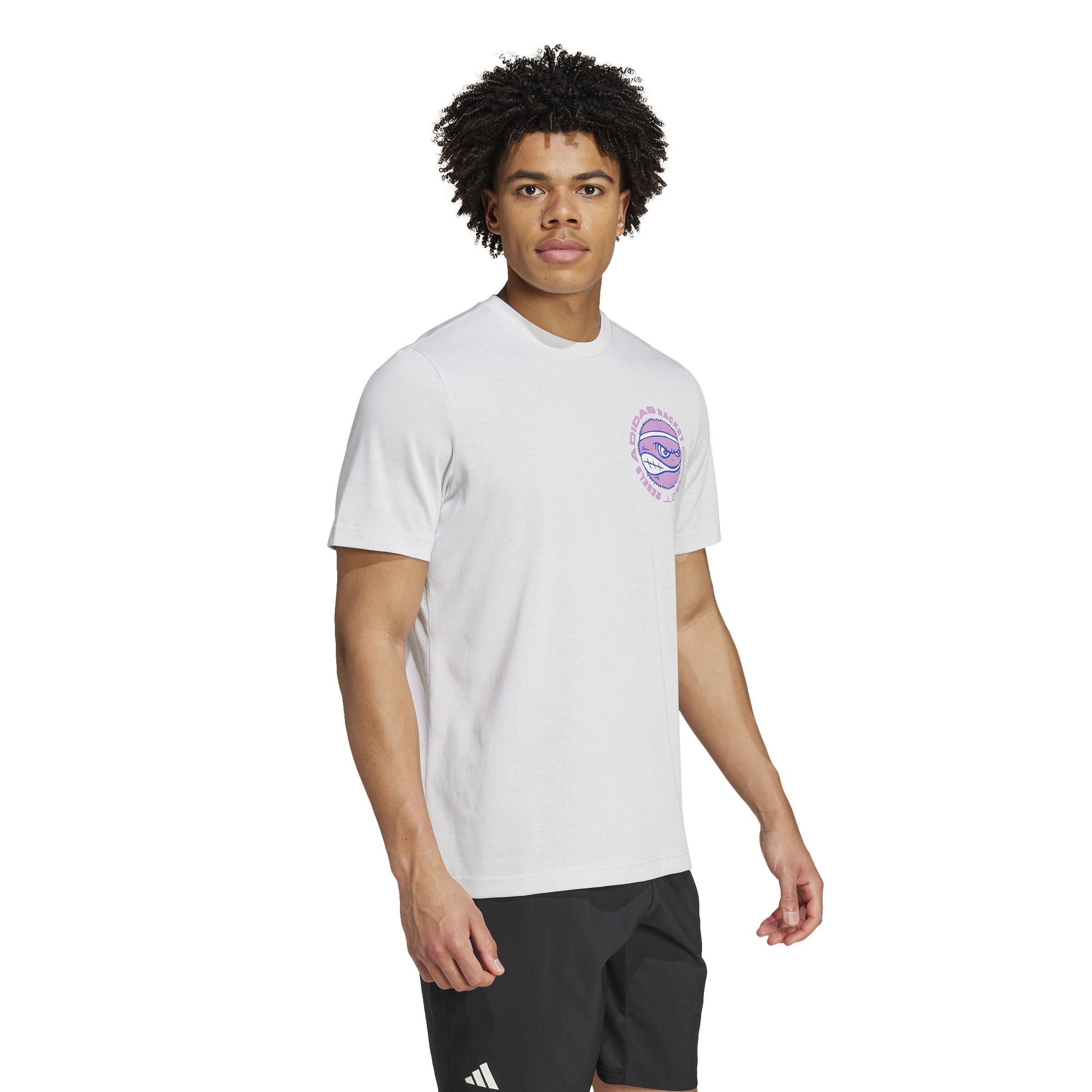 Racket Sport Rebels Graphic T-Shirt, Grey, , large image number 4