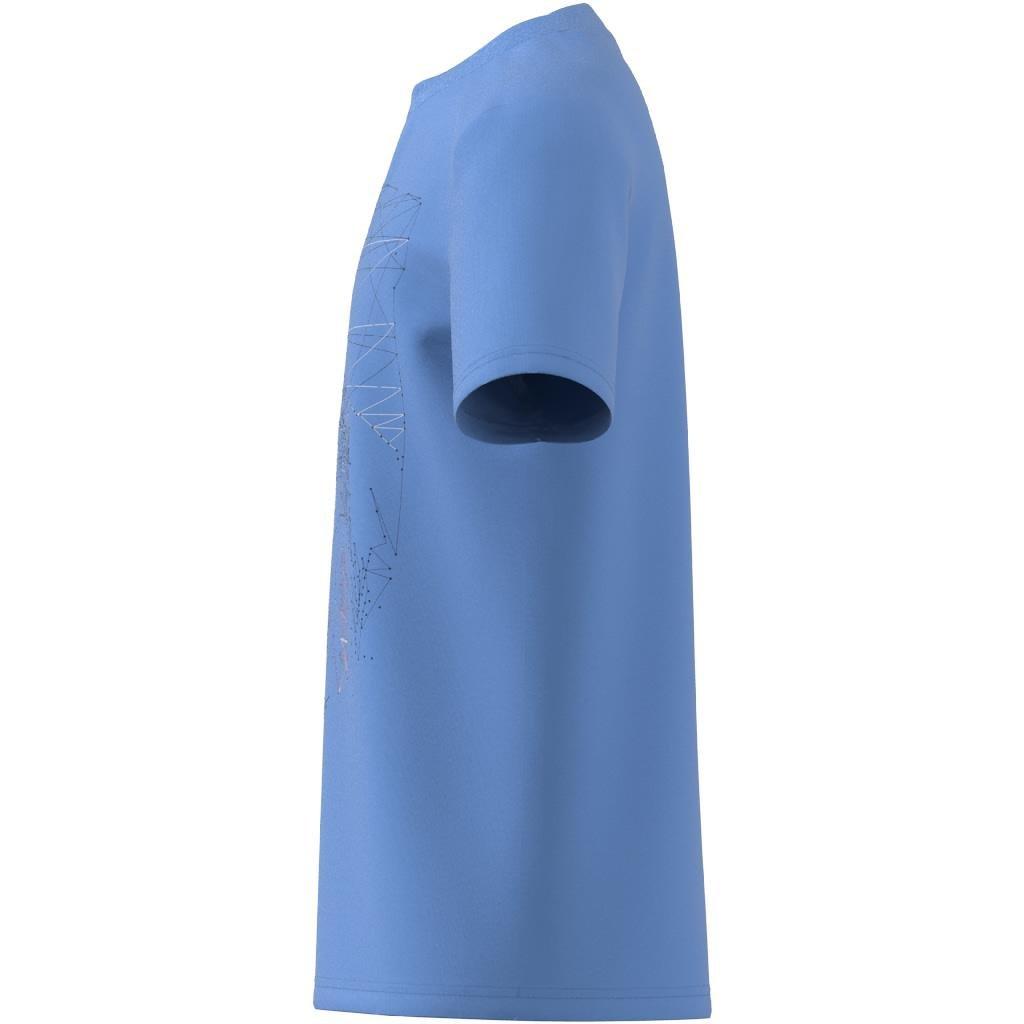 Kids Messi Football Graphic T-Shirt, Blue, A901_ONE, large image number 7