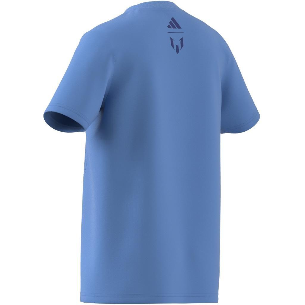 Kids Messi Football Graphic T-Shirt, Blue, A901_ONE, large image number 9