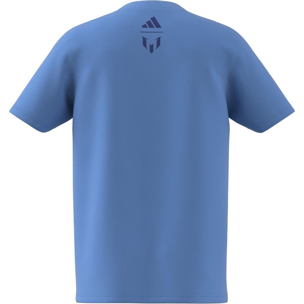 Kids Messi Football Graphic T-Shirt, Blue, A901_ONE, large image number 10