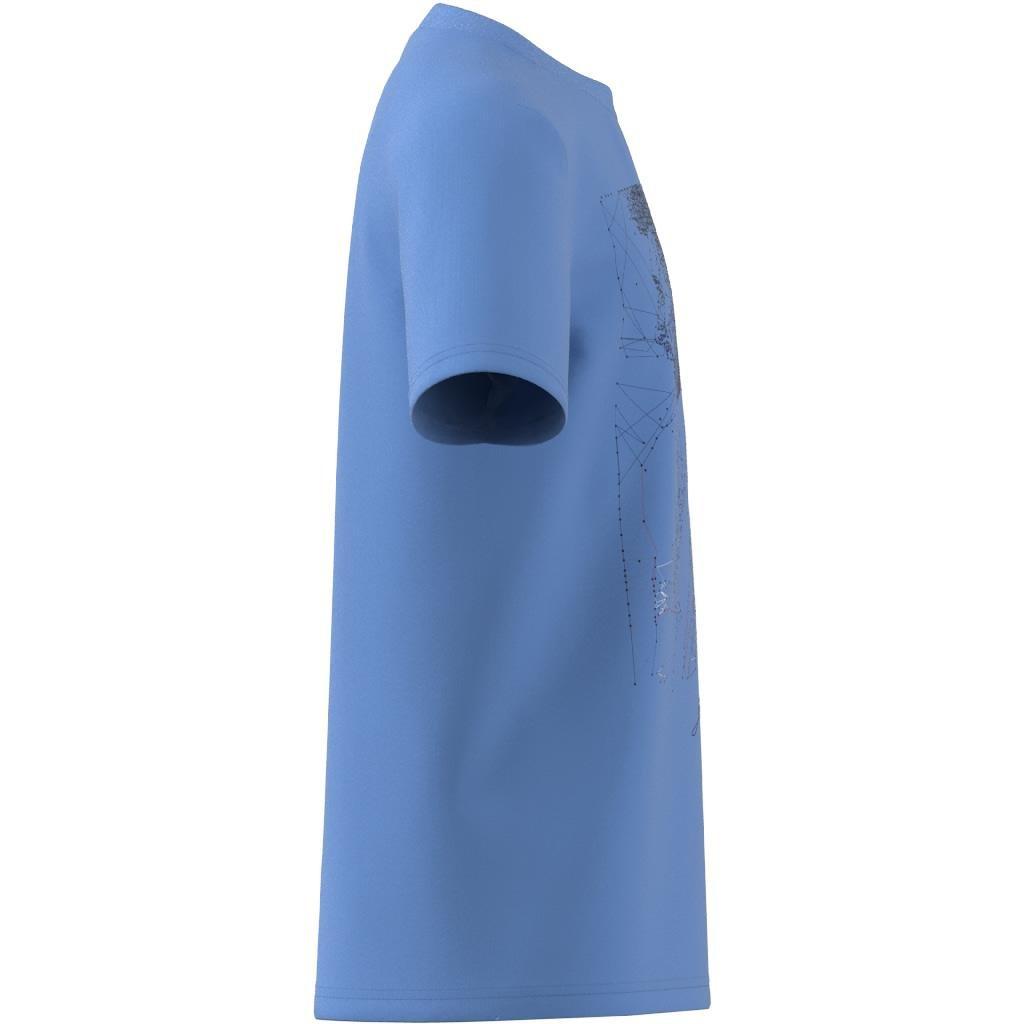 Kids Messi Football Graphic T-Shirt, Blue, A901_ONE, large image number 12