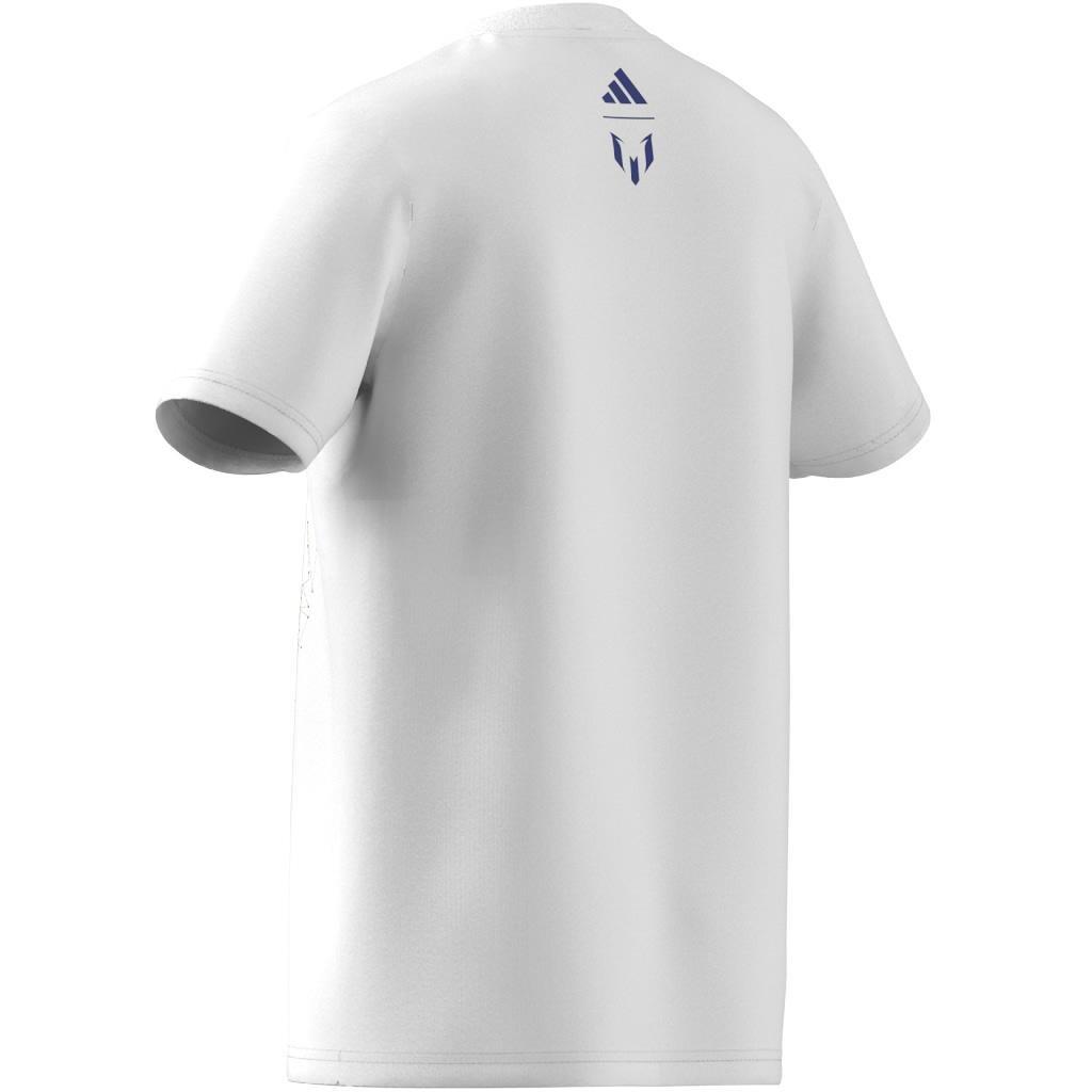 Kids Messi Football Graphic T-Shirt, White, A901_ONE, large image number 9