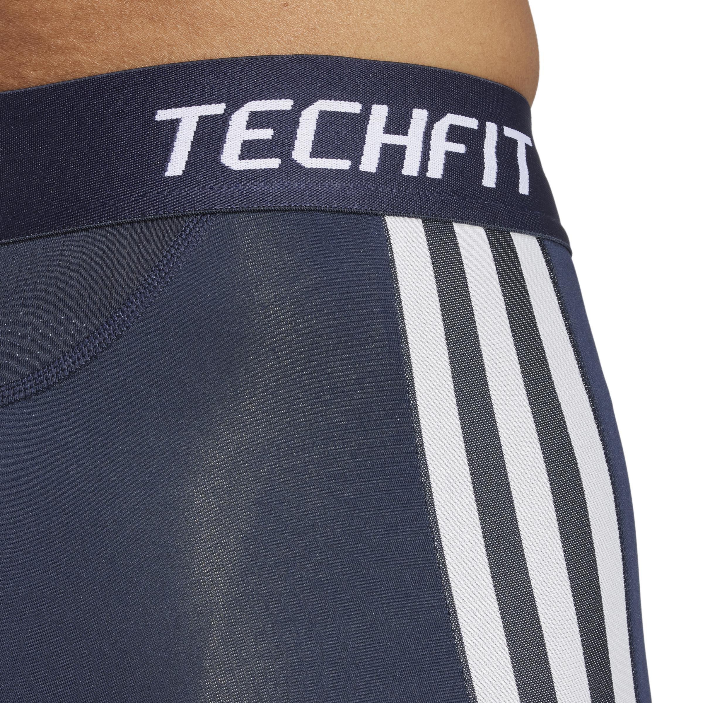 TECHFIT Compression Training 3-Stripes Long Tights, Blue, A901_ONE, large image number 4