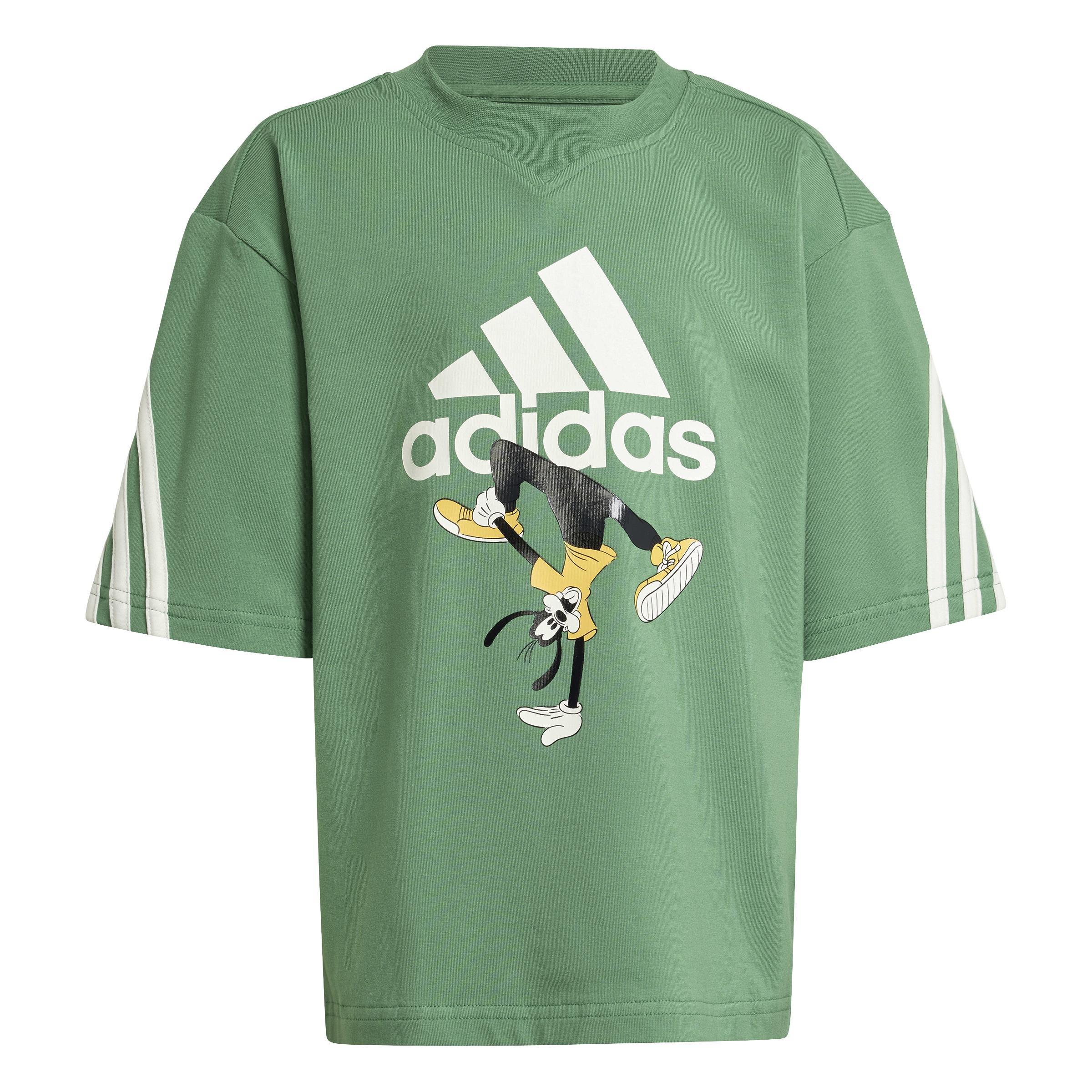 Unisex Kids adidas Disney Mickey Mouse T-Shirt, Green, , large image number 1