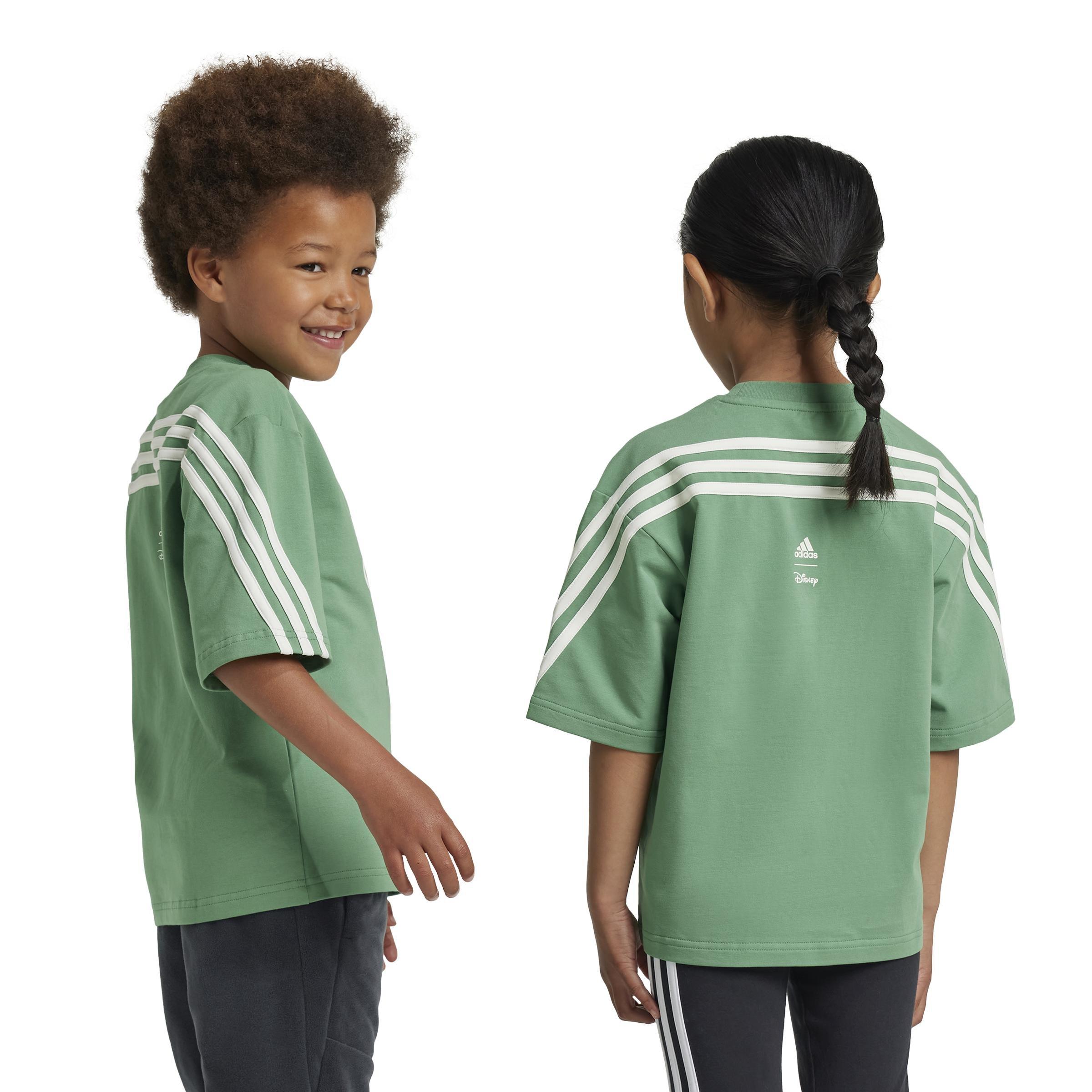 Unisex Kids adidas Disney Mickey Mouse T-Shirt, Green, , large image number 3