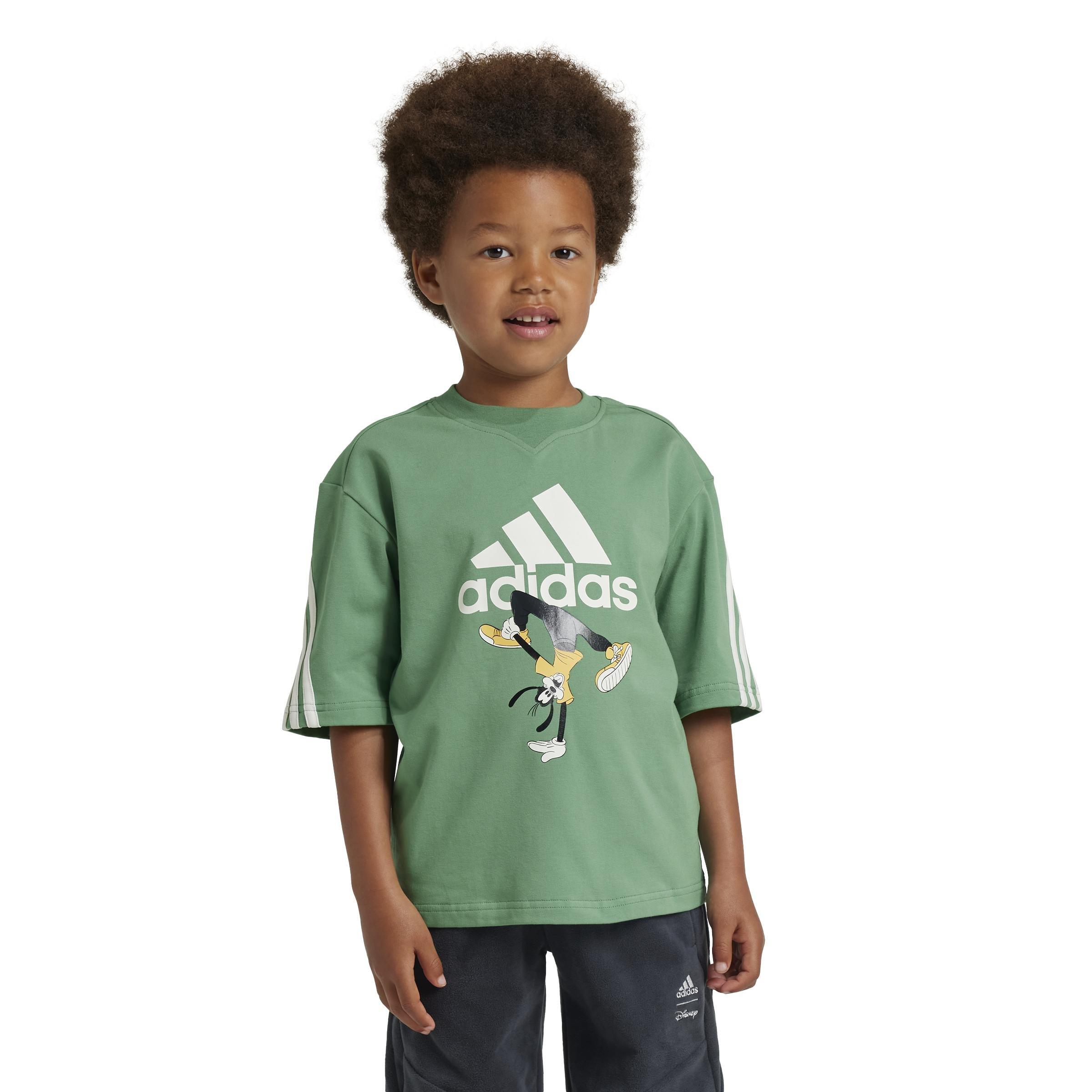 Unisex Kids adidas Disney Mickey Mouse T-Shirt, Green, , large image number 7