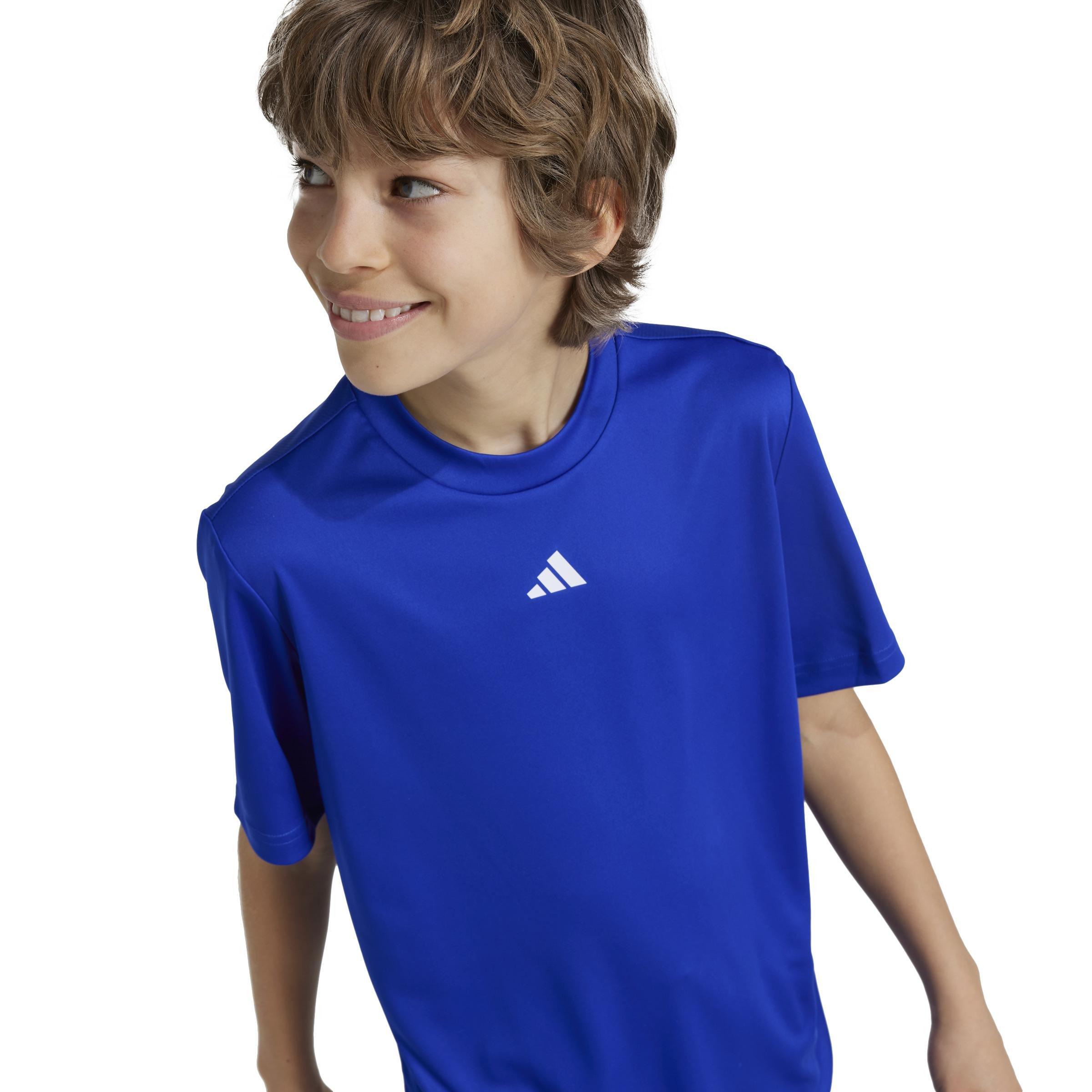 Unisex Kids Train Essentials Logo Regular Fit T-Shirt, Blue, A901_ONE, large image number 4