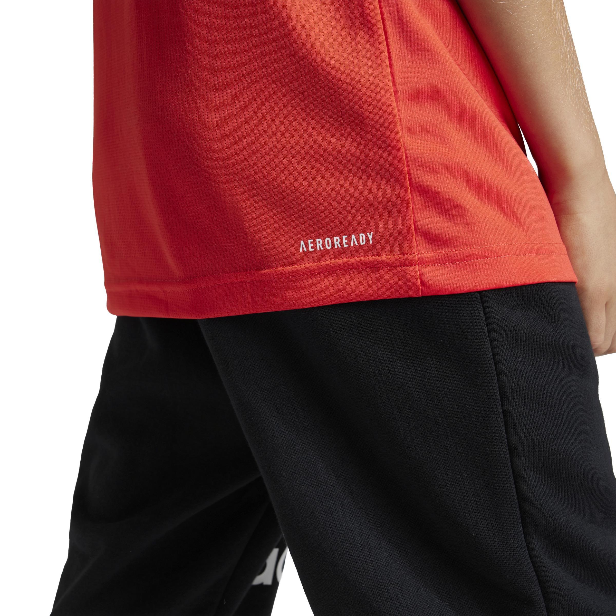 Unisex Kids Train Essentials Logo Regular Fit T-Shirt, Red, A901_ONE, large image number 3