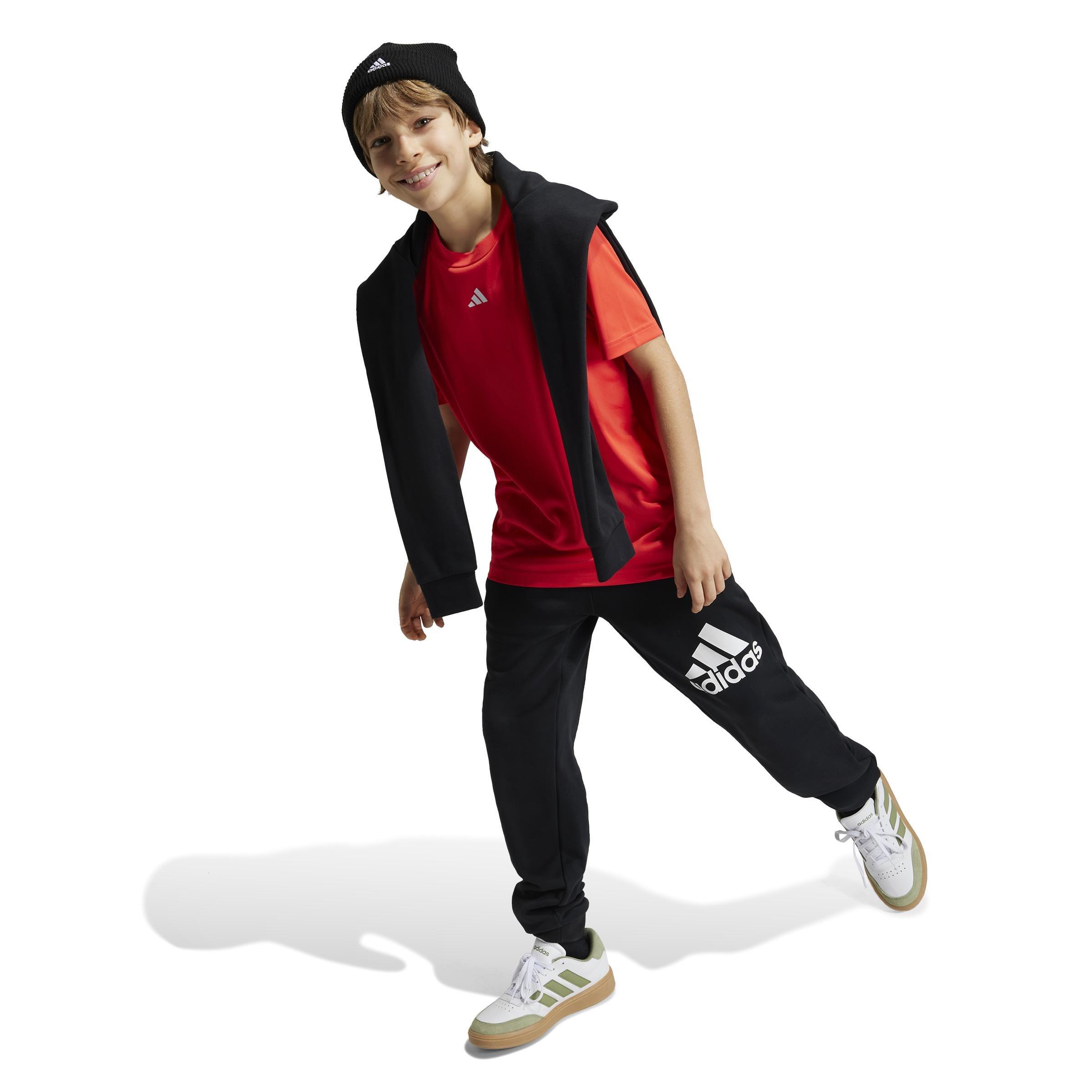 Unisex Kids Train Essentials Logo Regular Fit T-Shirt, Red, , large image number 10