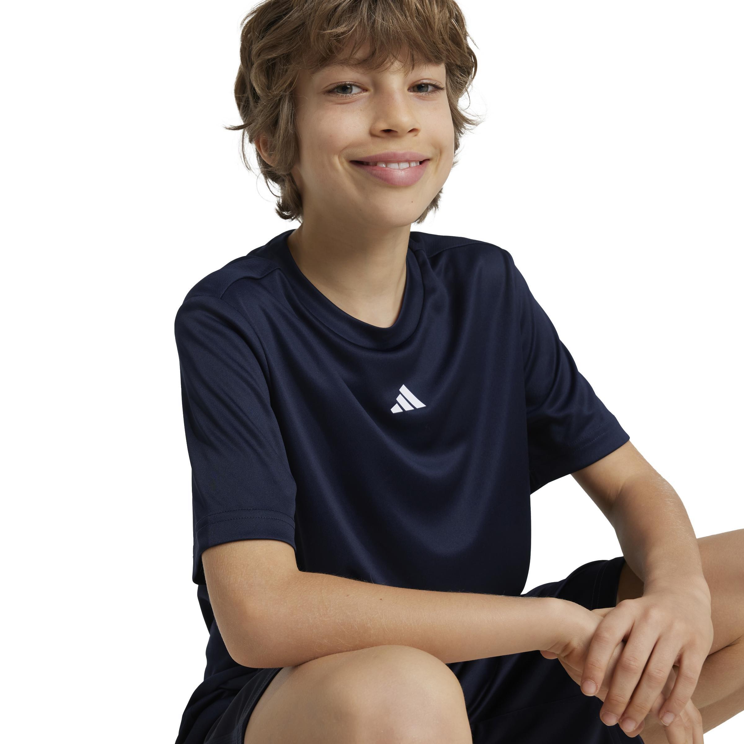 Unisex Kids Train Essentials Logo Regular Fit T-Shirt, Blue, A901_ONE, large image number 4