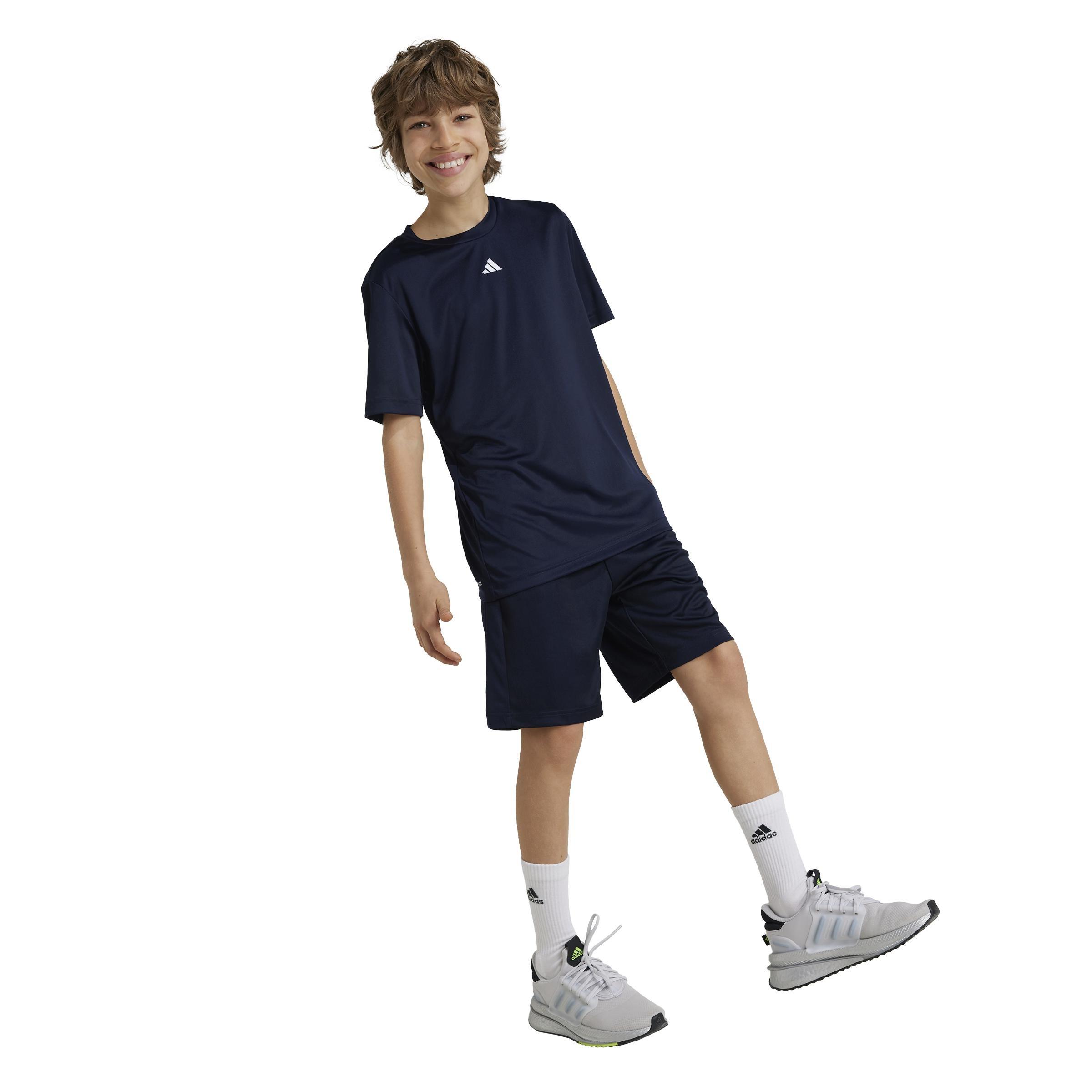 Unisex Kids Train Essentials Logo Regular Fit T-Shirt, Blue, A901_ONE, large image number 6