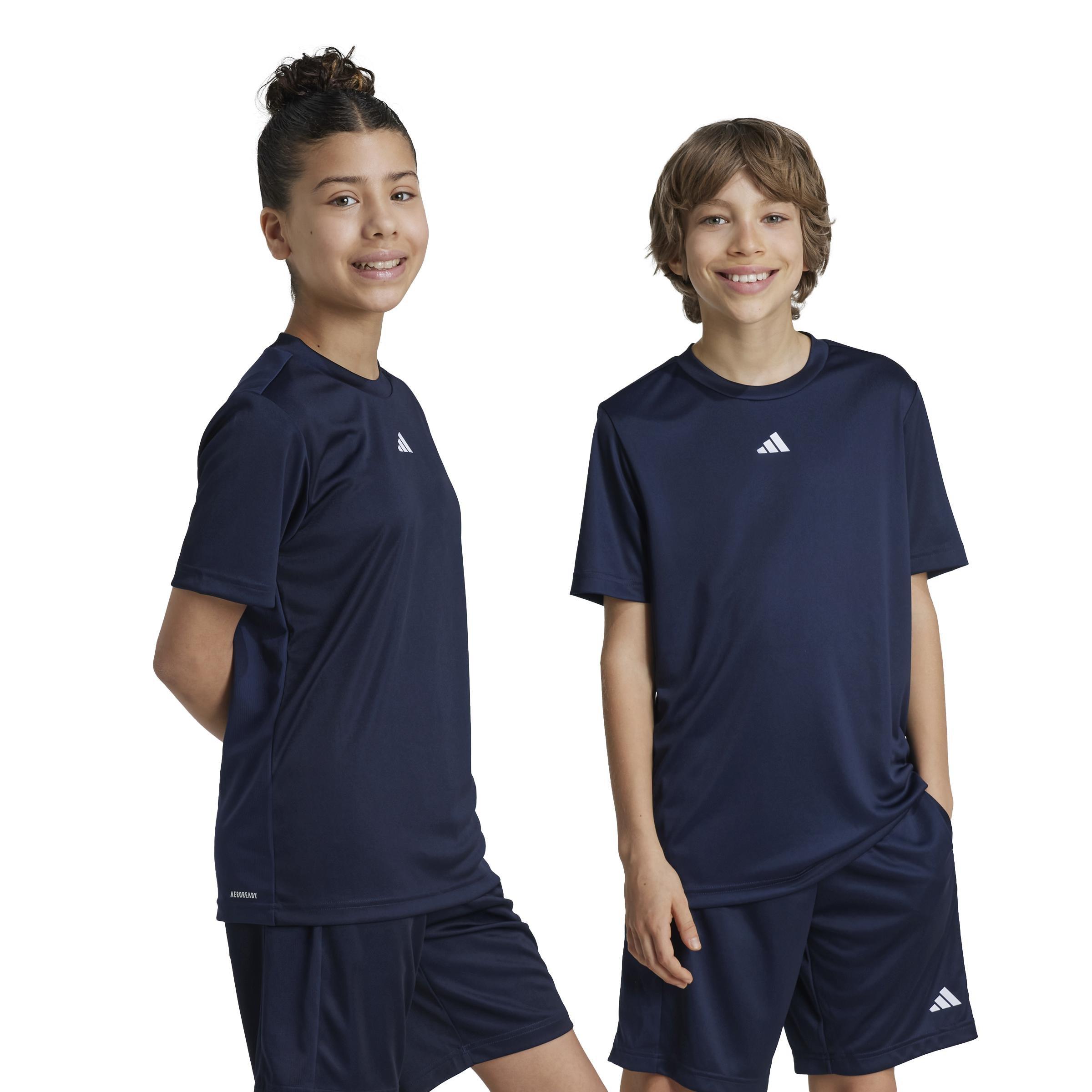 Unisex Kids Train Essentials Logo Regular Fit T-Shirt, Blue, A901_ONE, large image number 7
