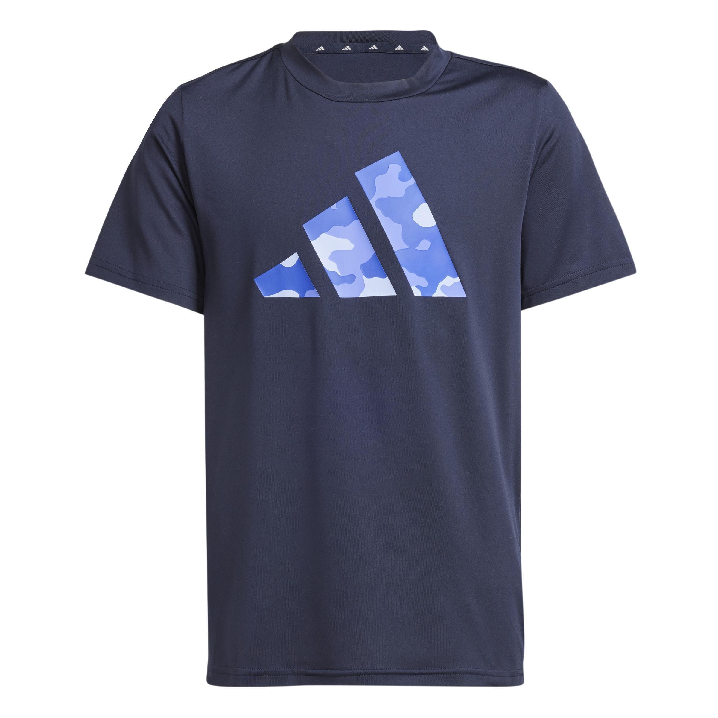 Kids Unisex Train Essentials Seasonal Print T-Shirt, Blue, A901_ONE, medium