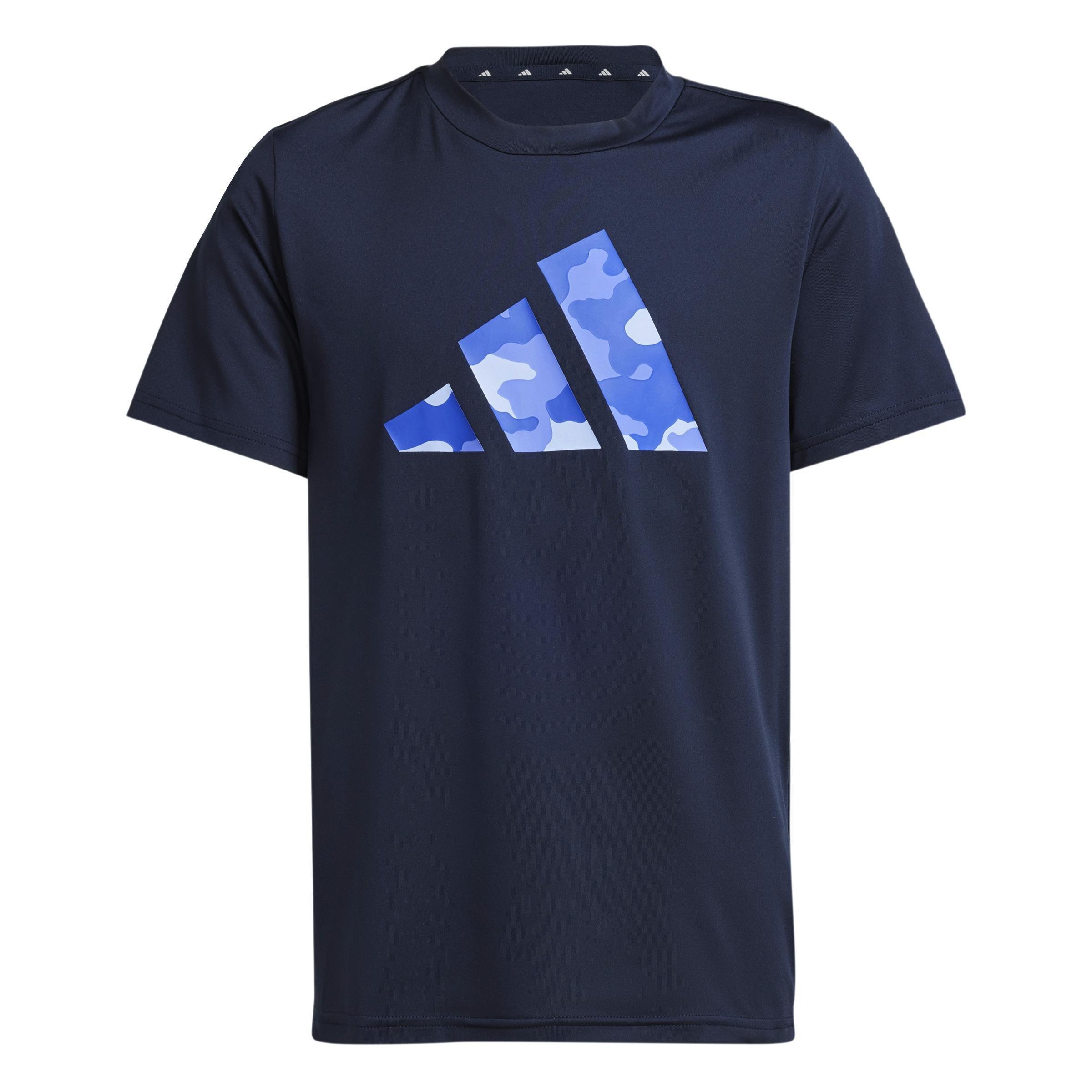 Kids Unisex Train Essentials Seasonal Print T-Shirt, Blue, A901_ONE, medium