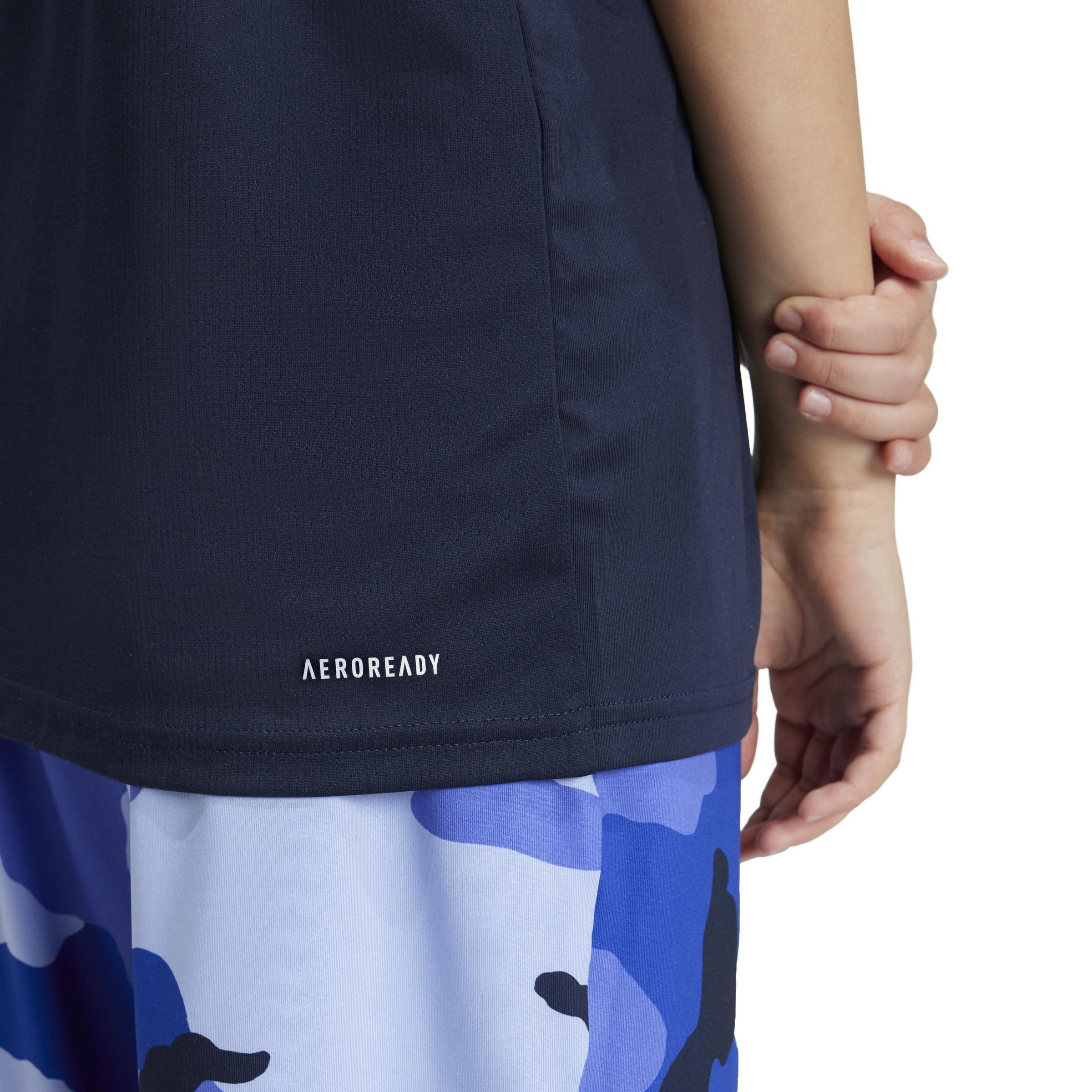 Kids Unisex Train Essentials Seasonal Print T-Shirt, Blue, A901_ONE, large image number 3