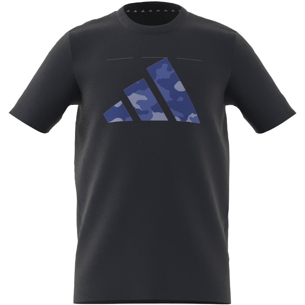 Kids Unisex Train Essentials Seasonal Print T-Shirt, Blue, A901_ONE, large image number 8