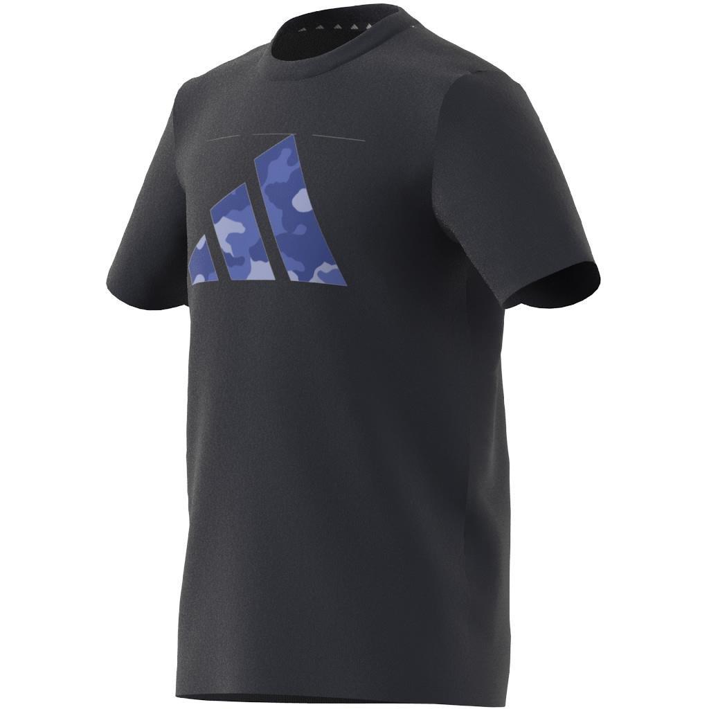 Kids Unisex Train Essentials Seasonal Print T-Shirt, Blue, A901_ONE, large image number 11