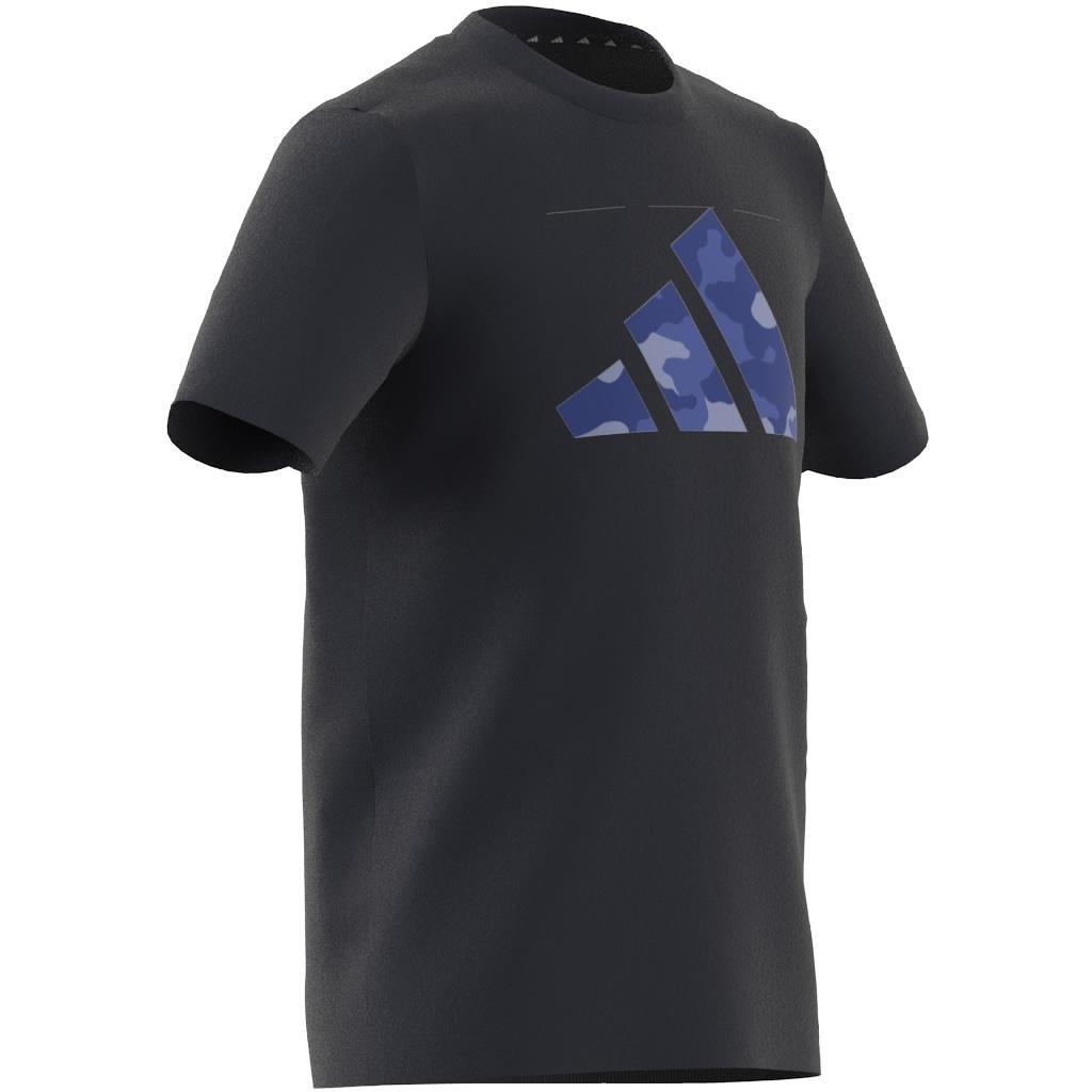 Kids Unisex Train Essentials Seasonal Print T-Shirt, Blue, A901_ONE, large image number 13