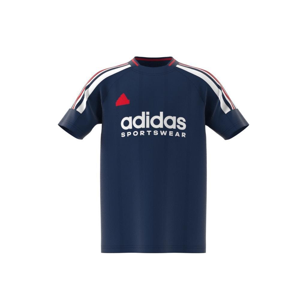 Unisex Kids Tiro Nations Pack T-Shirt, Blue, A901_ONE, large image number 8