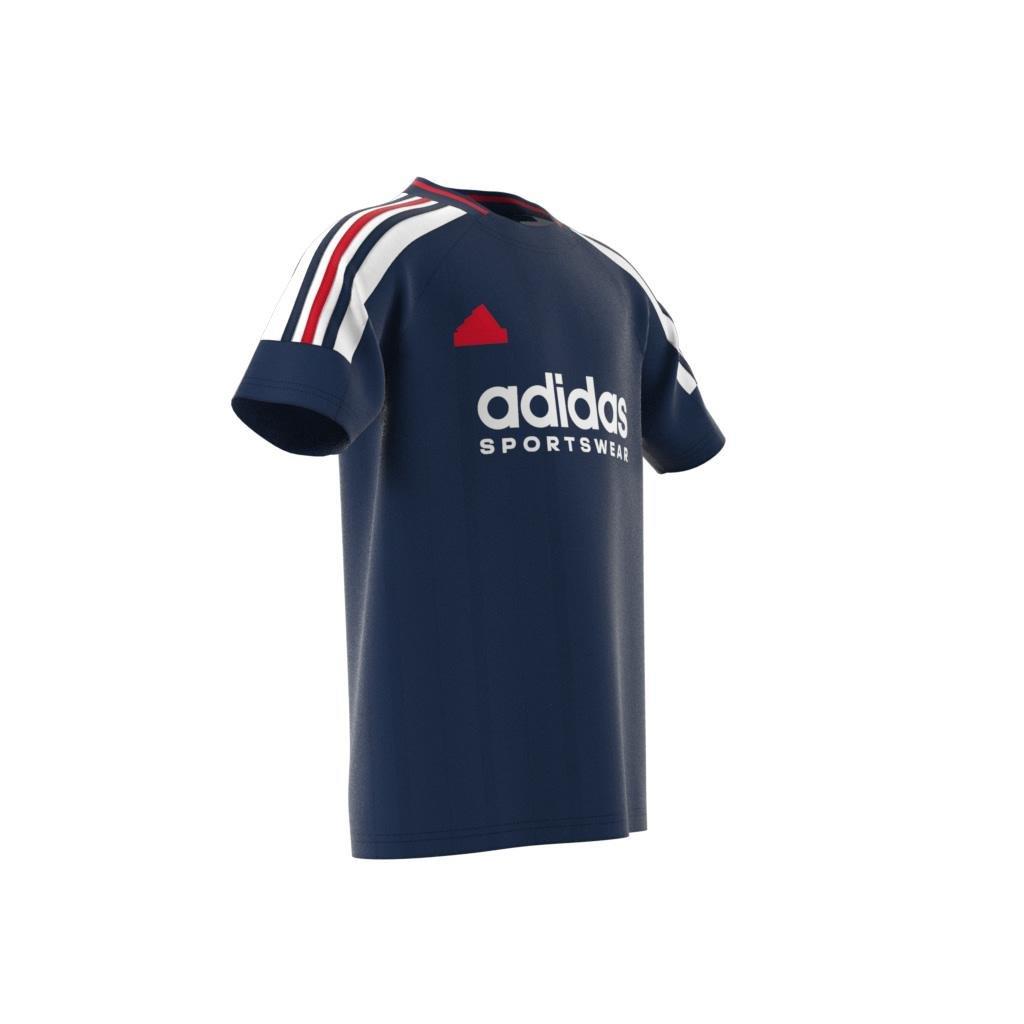 Unisex Kids Tiro Nations Pack T-Shirt, Blue, A901_ONE, large image number 11