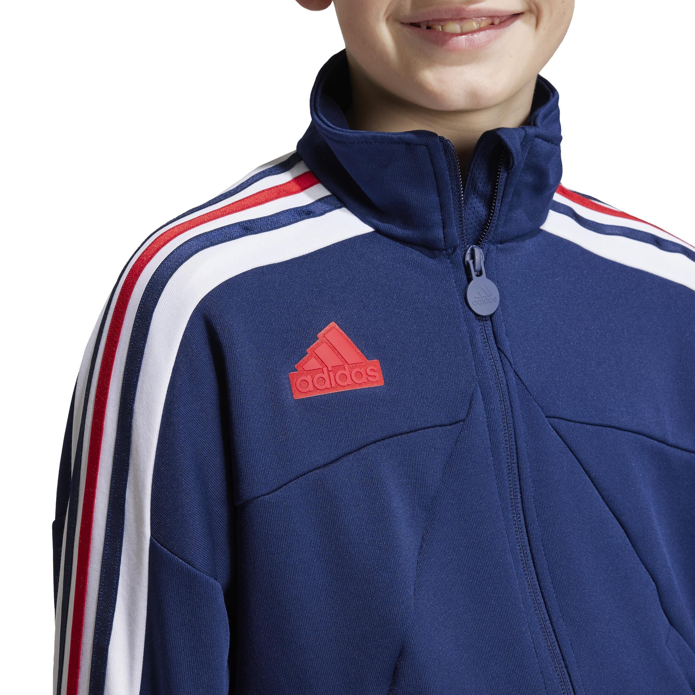 Unisex Kids Tiro Nations Pack Track Jacket, Blue, A901_ONE, large image number 3