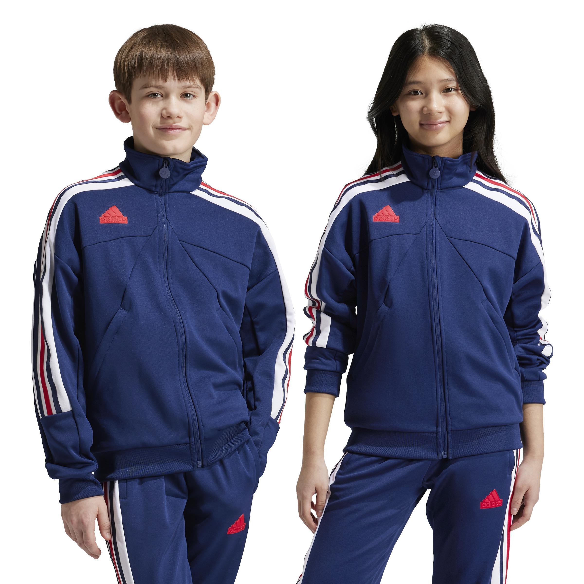 Unisex Kids Tiro Nations Pack Track Jacket, Blue, A901_ONE, large image number 11
