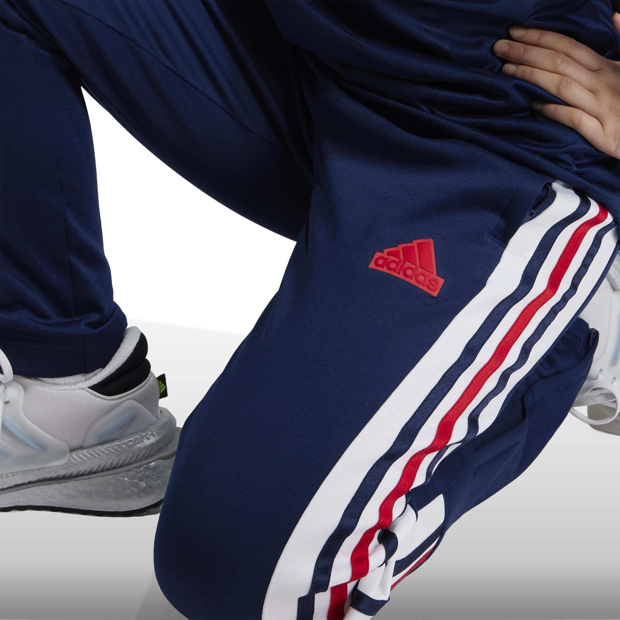 Unisex Kids Tiro Nations Pack Joggers, Blue, A901_ONE, large image number 4
