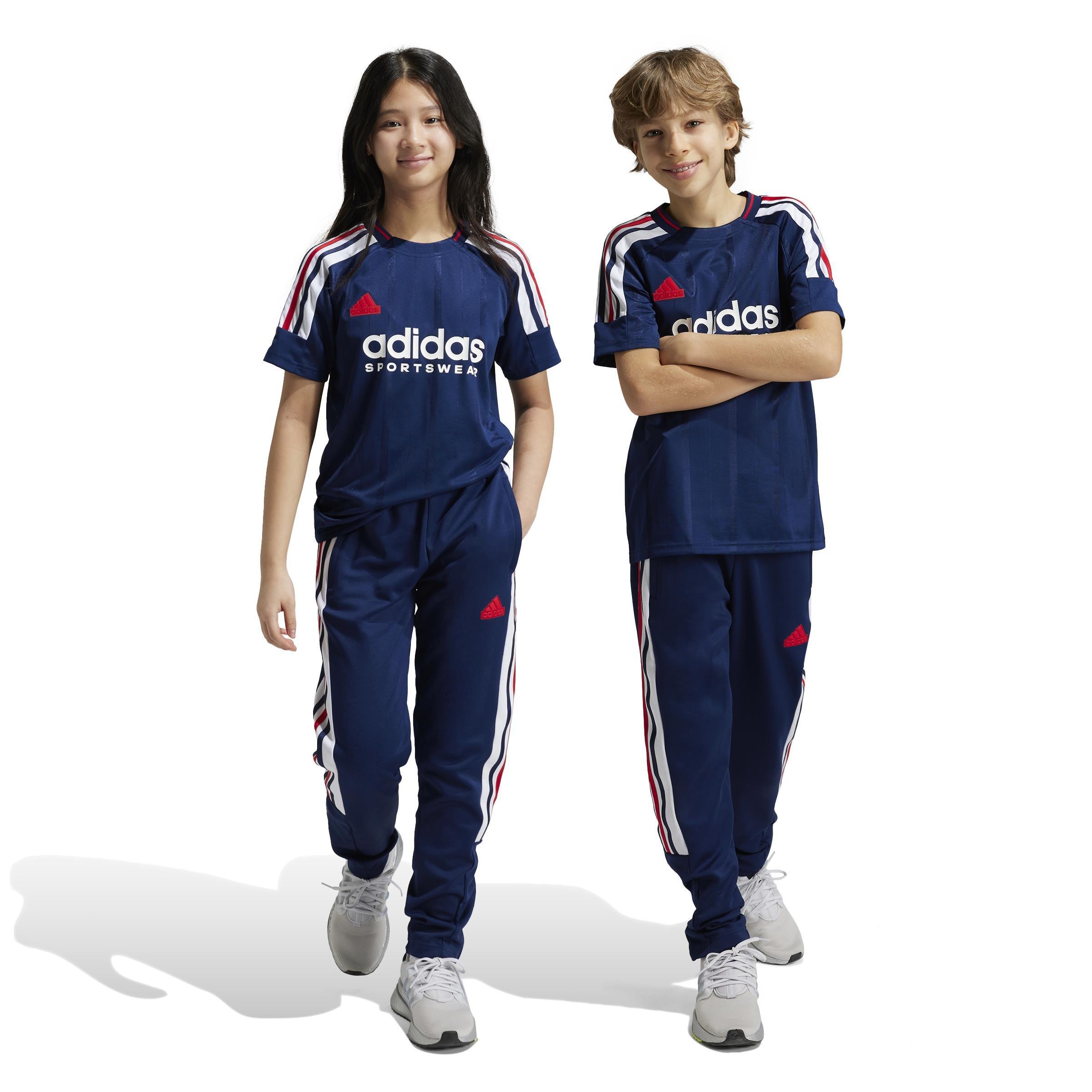 Unisex Kids Tiro Nations Pack Joggers, Blue, A901_ONE, large image number 9