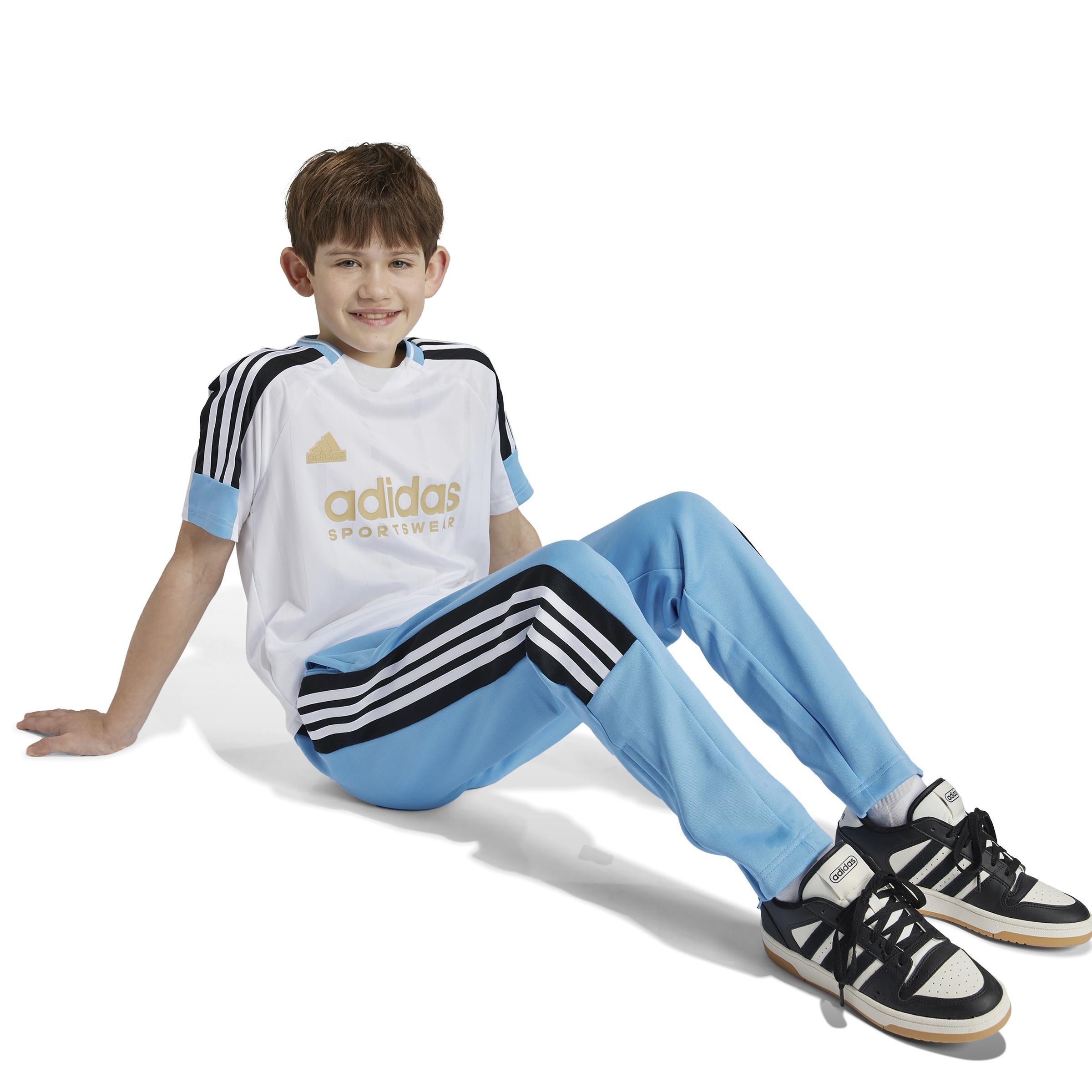 Unisex Kids Tiro Nations Pack Joggers, Blue, A901_ONE, large image number 11