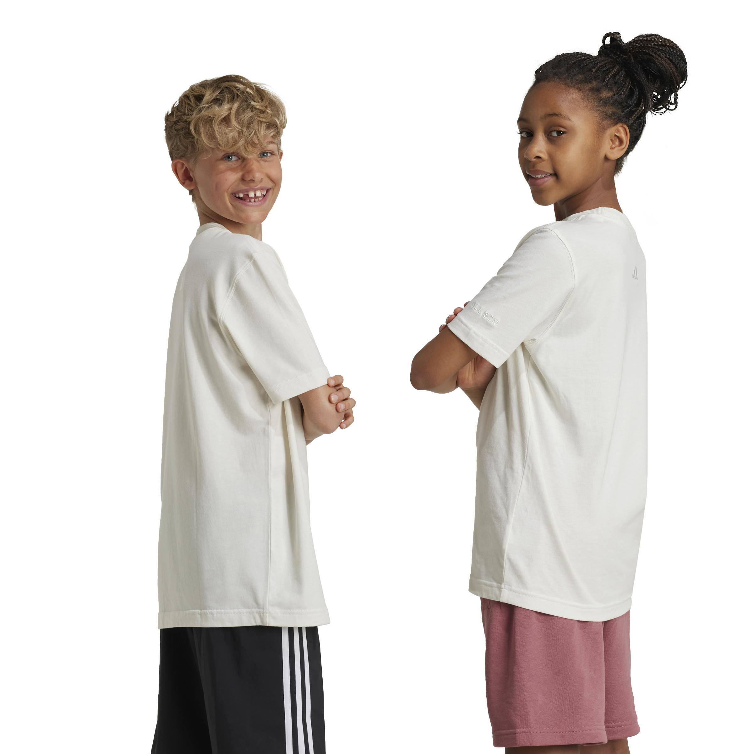 Unisex Kids ALL SZN Graphics T-Shirt, White, , large image number 2