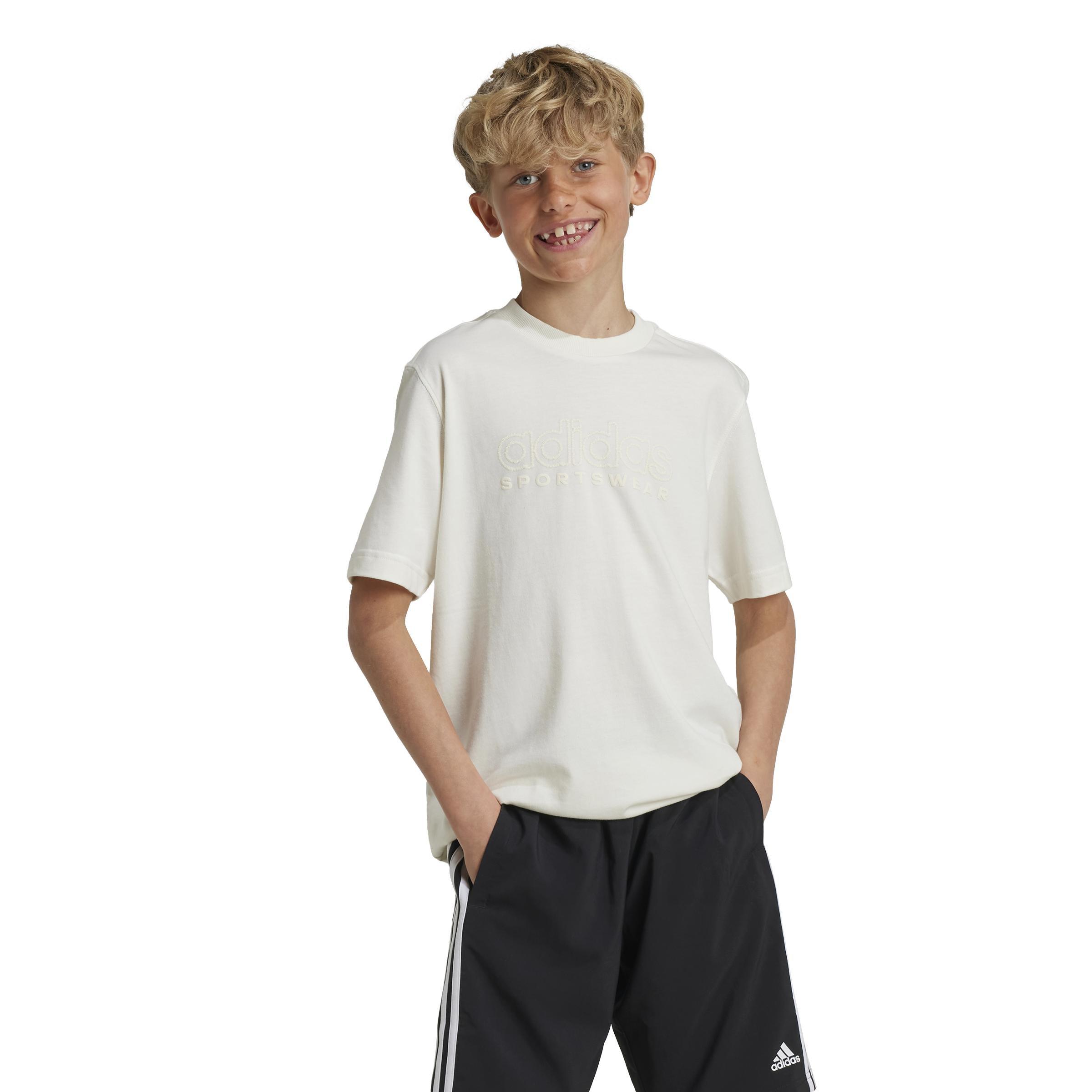 Unisex Kids ALL SZN Graphics T-Shirt, White, , large image number 6