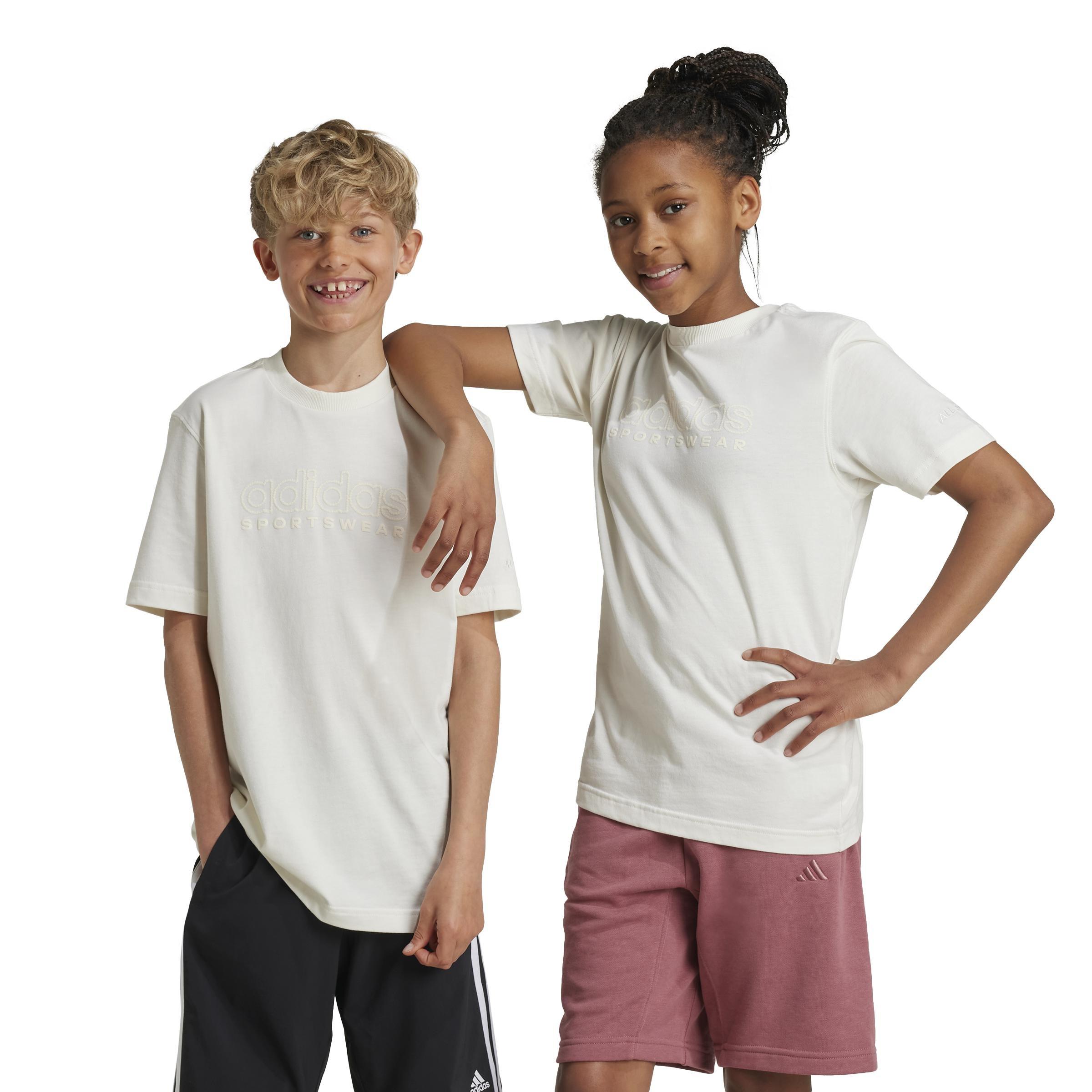 Unisex Kids ALL SZN Graphics T-Shirt, White, , large image number 7